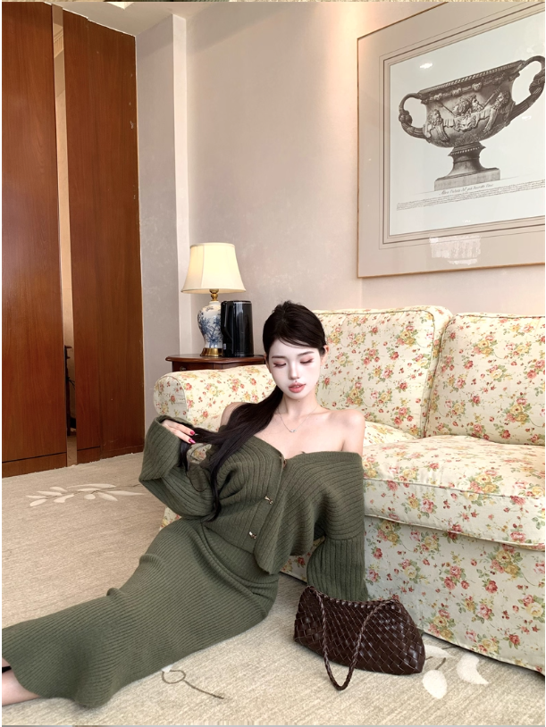 Set Len Gân Dài – Cardigan Trễ Vai Thanh Lịch_thumbnail_3