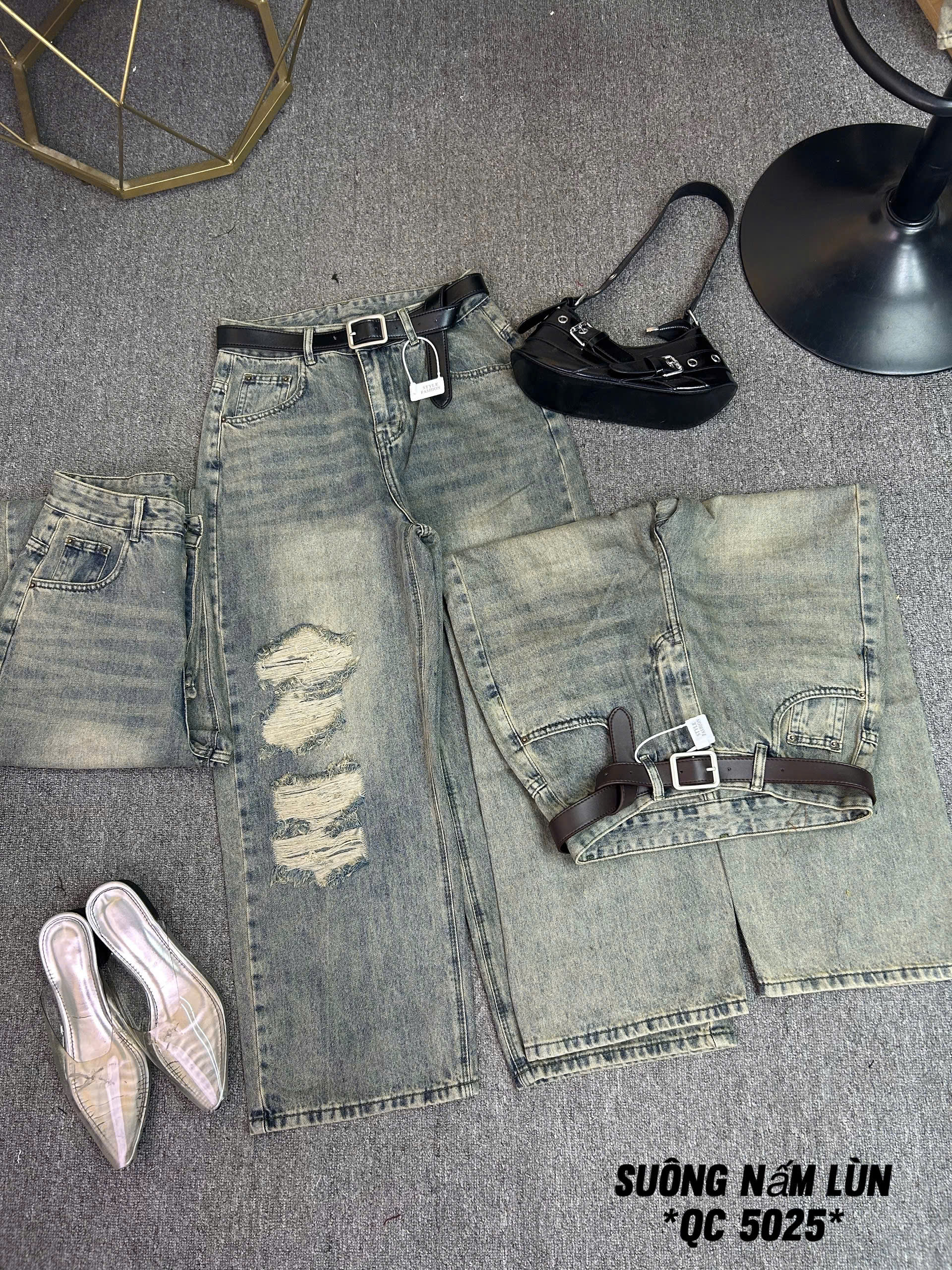 Quần suông rách 97cm dành cho nấm lùn bigsize QJ5025 dành cho nàng béo mập từ 55-90kg_thumbnail_9