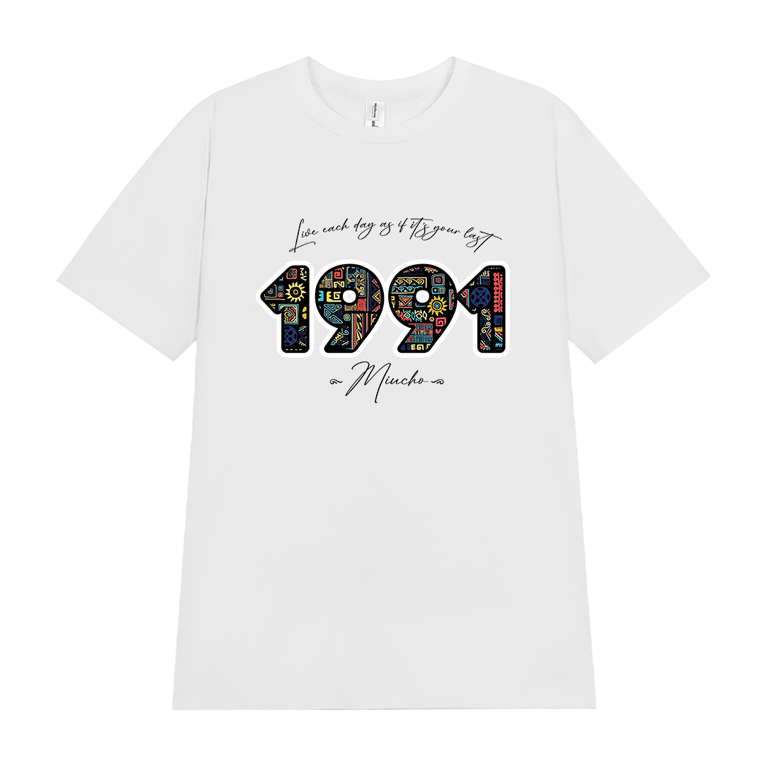 Áo thun nữ in năm sinh 1991 form vừa regular vải cotton 4c thoáng mát ARD1778 Miucho Chic in mix_thumbnail_12