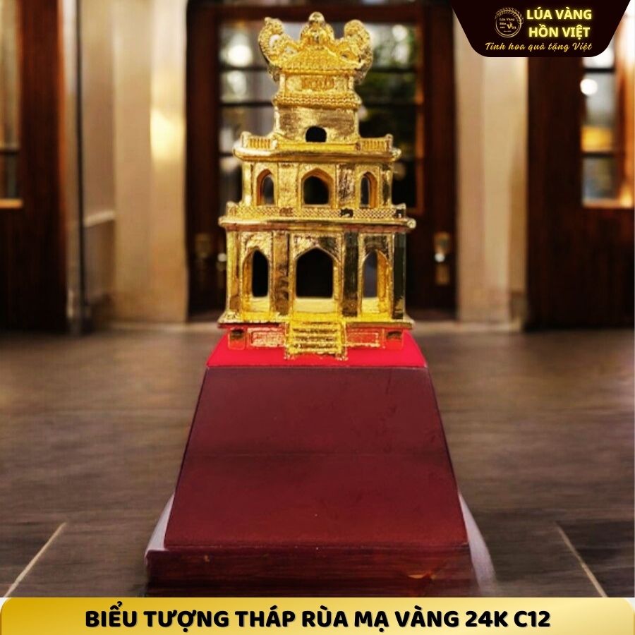 BIỂU TƯỢNG THÁP RÙA MẠ VÀNG 24K C12_thumbnail_0