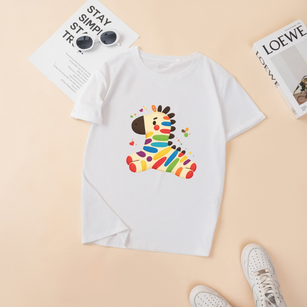 [BST Tết 2026] Áo thun gia đình Tết Bính Ngọ in hình ngựa đáng yêu - Áo thun gia đình 3-4-5 người - Loza Kids  GĐ009_thumbnail_2