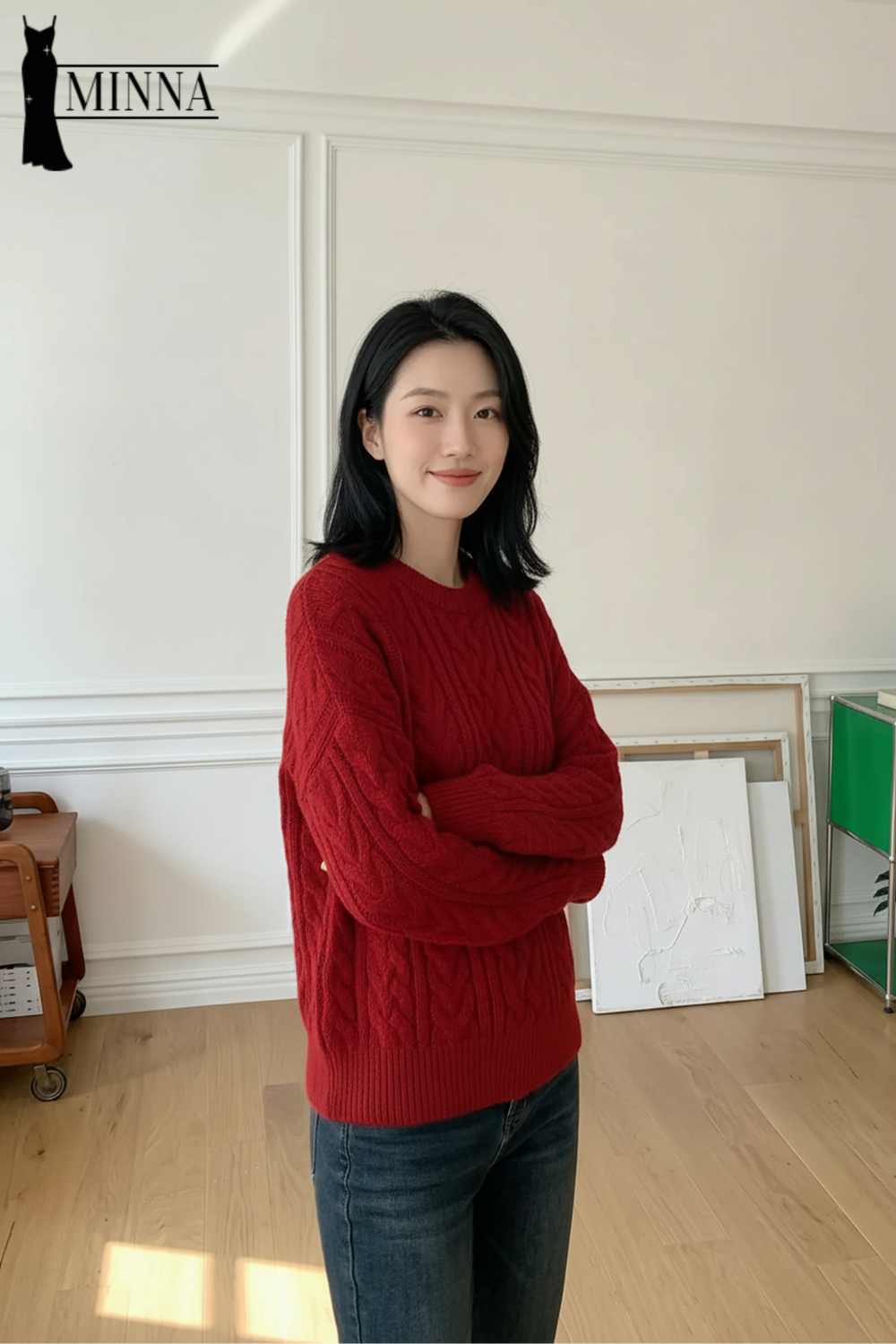 Classic Cable Knit Sweater - MA028_thumbnail_2