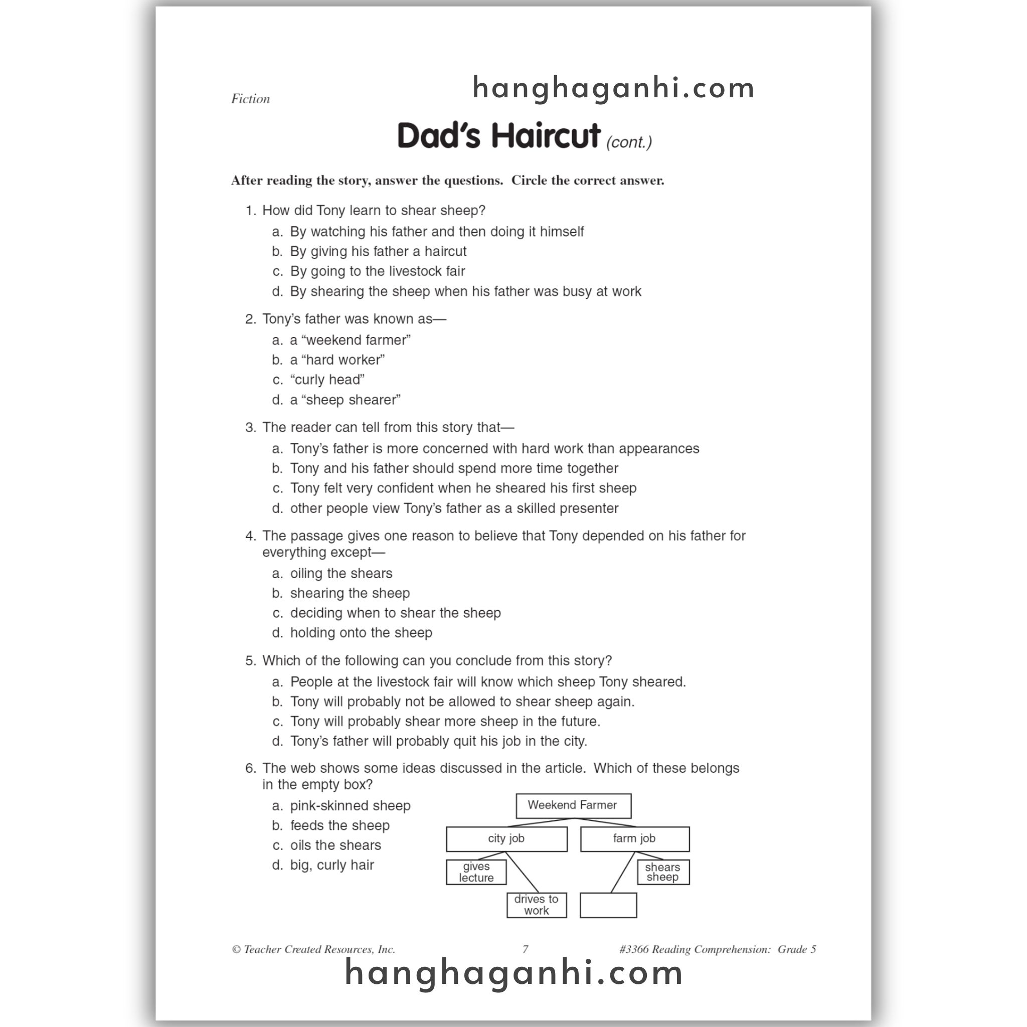 Reading Comprehension Grade 5 Teacher Created Resources, sách đọc hiểu lớp 5_thumbnail_12