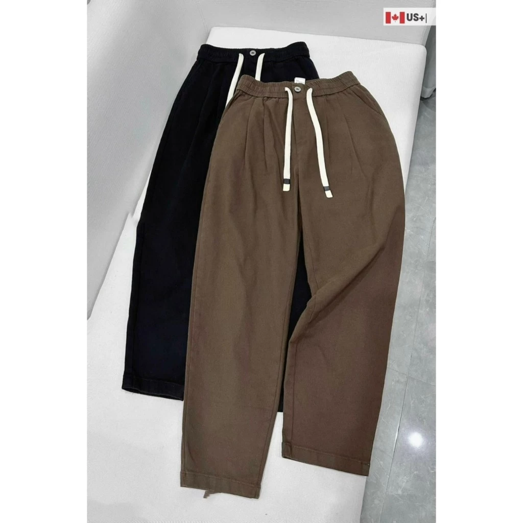 Quần Baggy Chất Liệu KaKi Giãn Cao Cấp Nữ, Quần Cạp Cao Lưng chun Ống Đứng Cá Tính_thumbnail_1