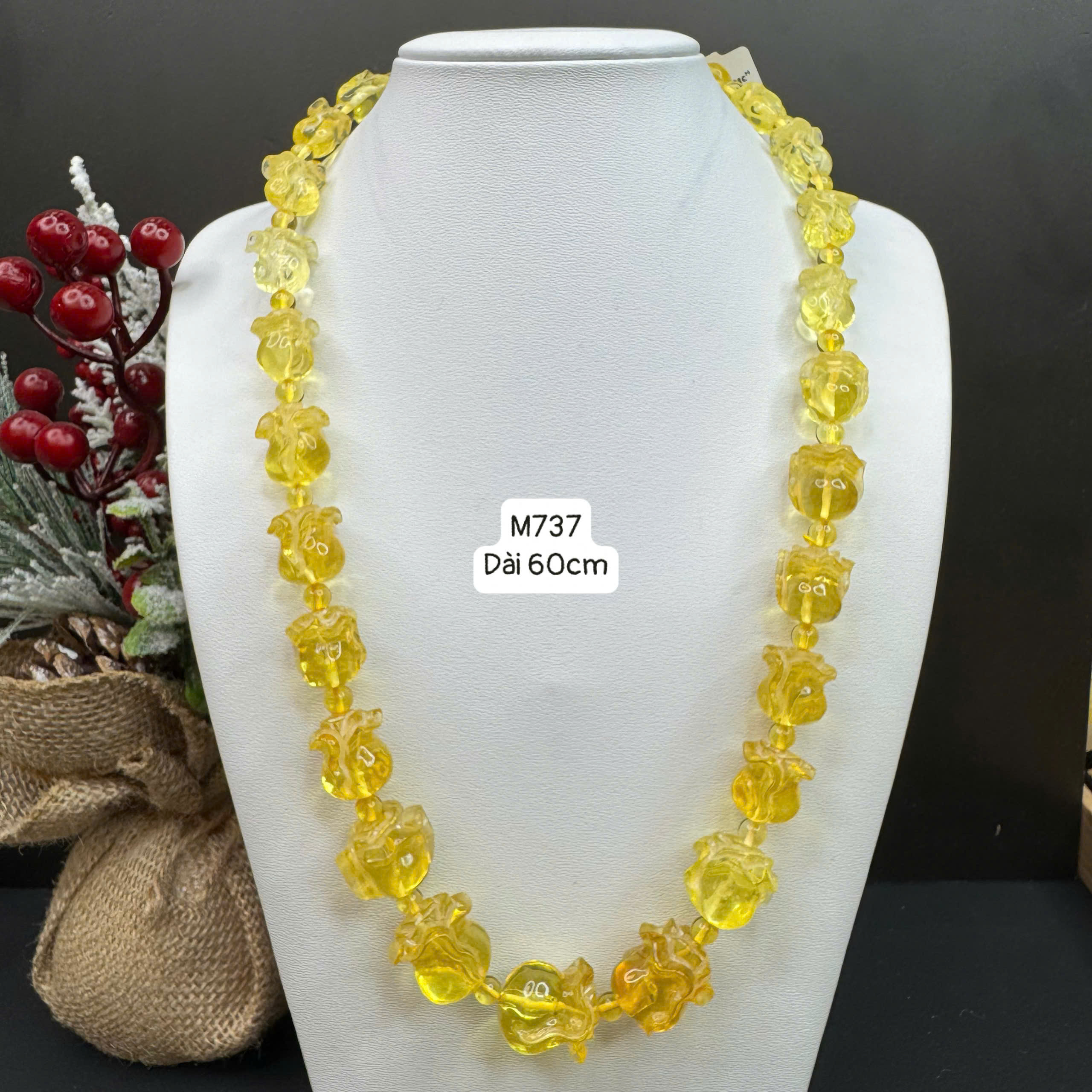 Vòng Cổ Hoa Hồng Điêu Khắc - M737