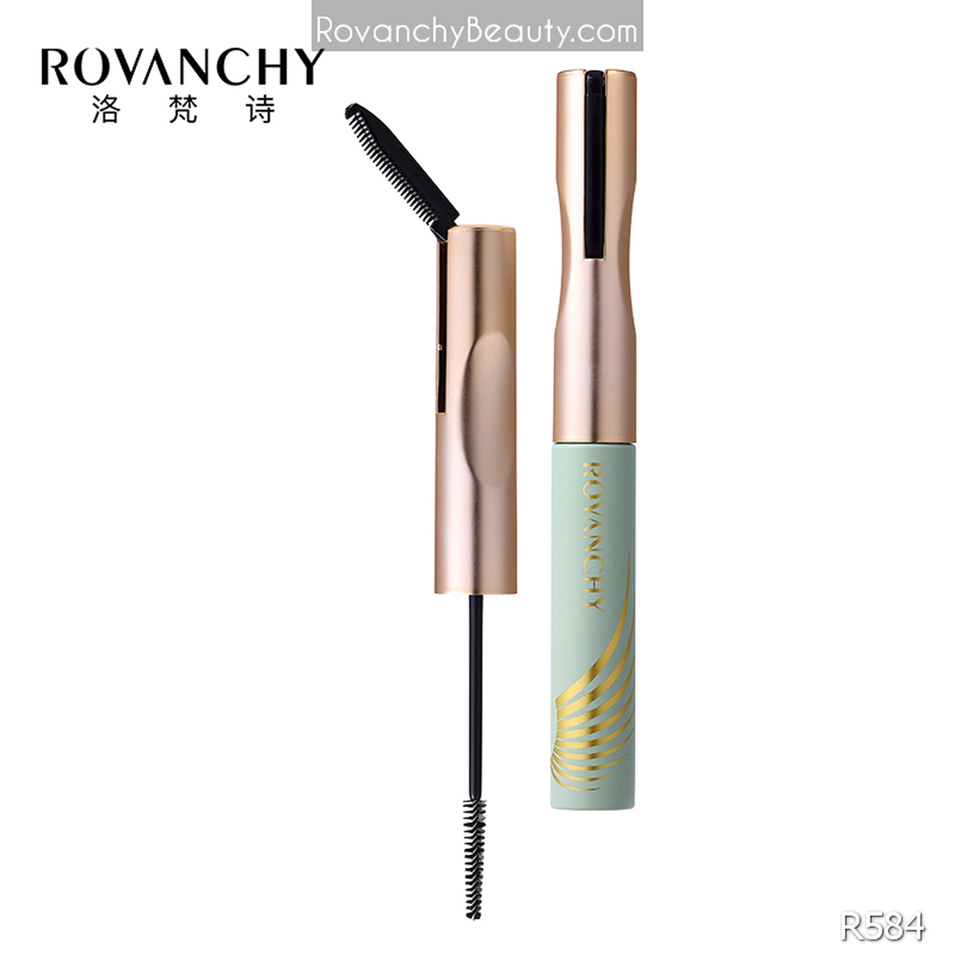 Mascara R584 ROVANCHY Chống Thấm Nước, Định Hình Mi Cong Dài Tự Nhiên, Chải Mi Mượt Không Vón Cục_thumbnail_5