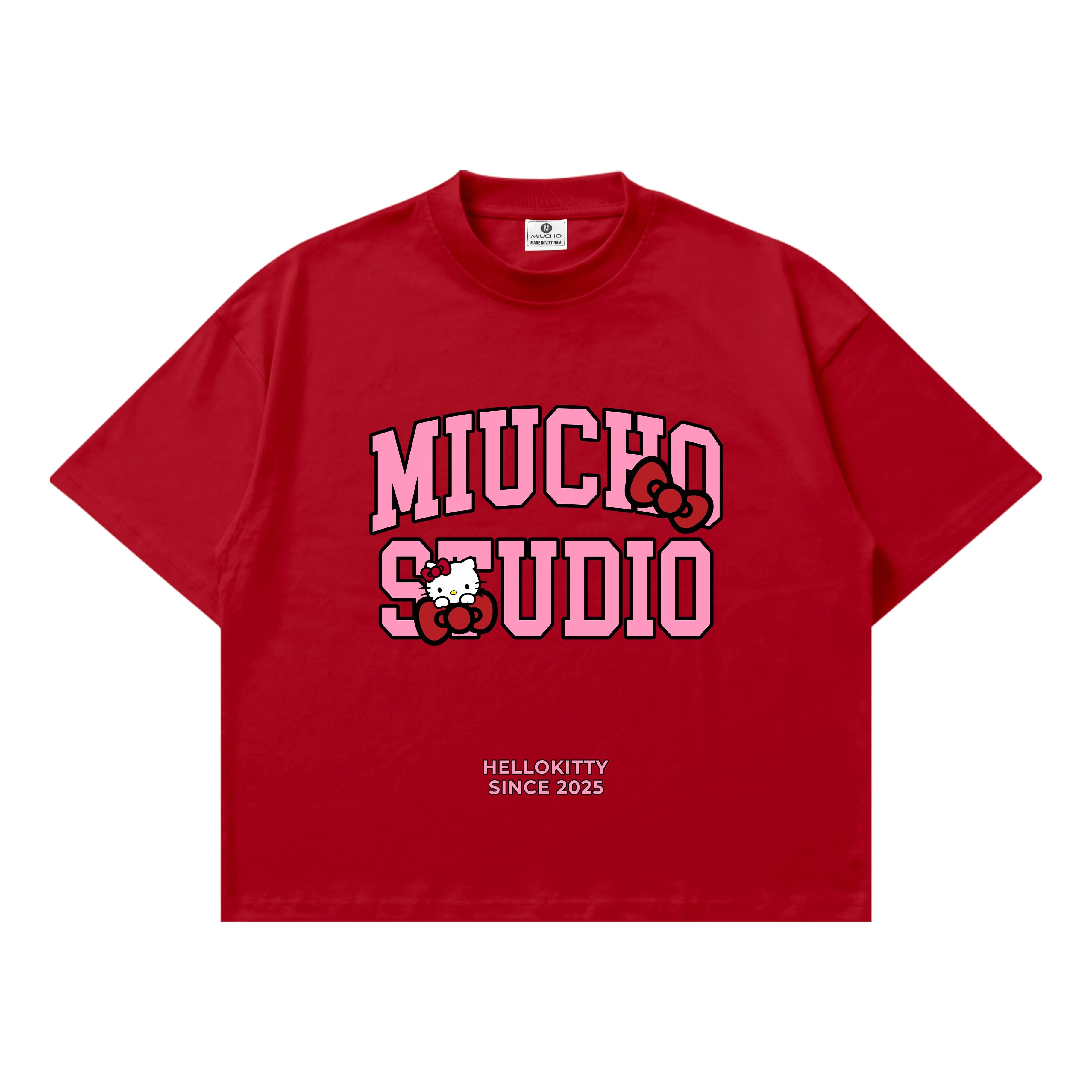 Áo thun boxy Miucho Studio chất vải thoáng mát mềm mại in chữ local brand hình Kitty nhiều màu 2803_thumbnail_16