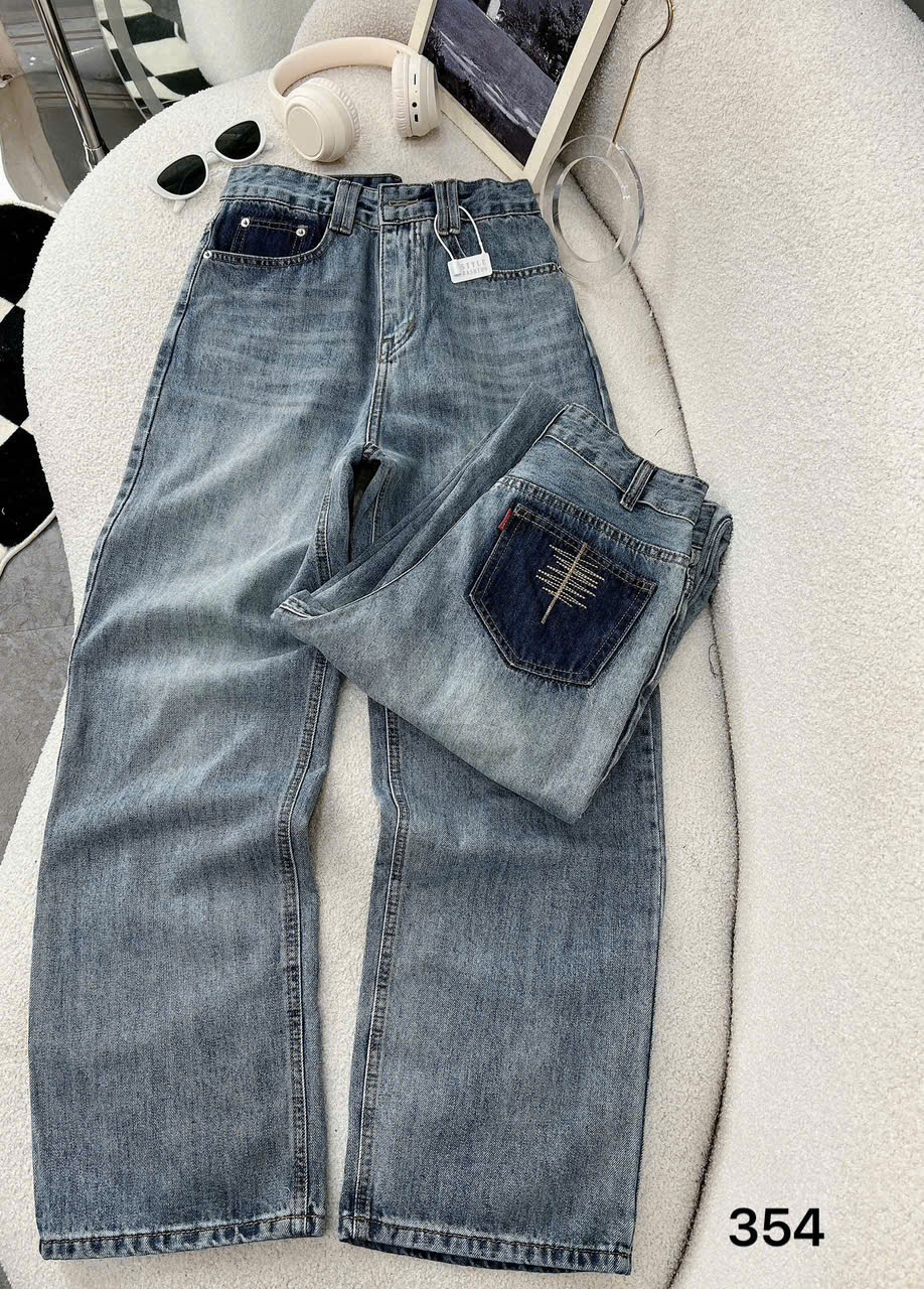 Quần suông jean thêu lưng cao kiểu QJ354 dành cho nàng béo mập từ 55-90kg_thumbnail_11