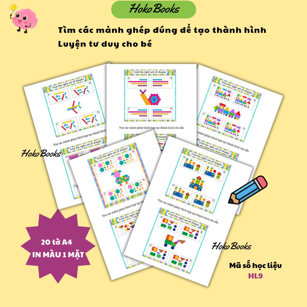 HL9 Học liệu tìm mảnh ghép tạo nên hình