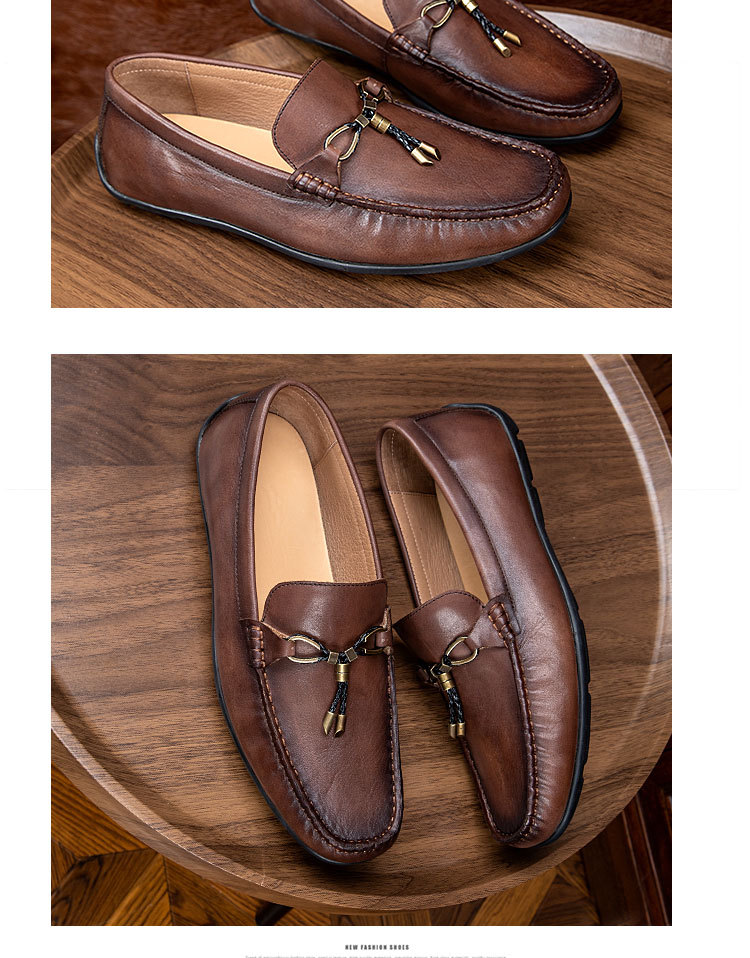 Giày Da Nam Tua Rua Beanie Giày Nam Lớp Đầu Tiên Da Bò Cho Nữ Giày Da Mềm Đế Mềm Giày Slip-on Nam Thoải Mái Và Đa Năng_thumbnail_3