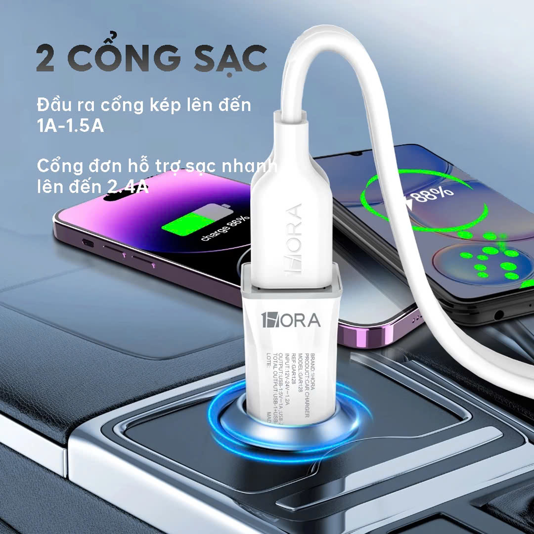 Tẩu Sạc Xe Hơi 1HORA