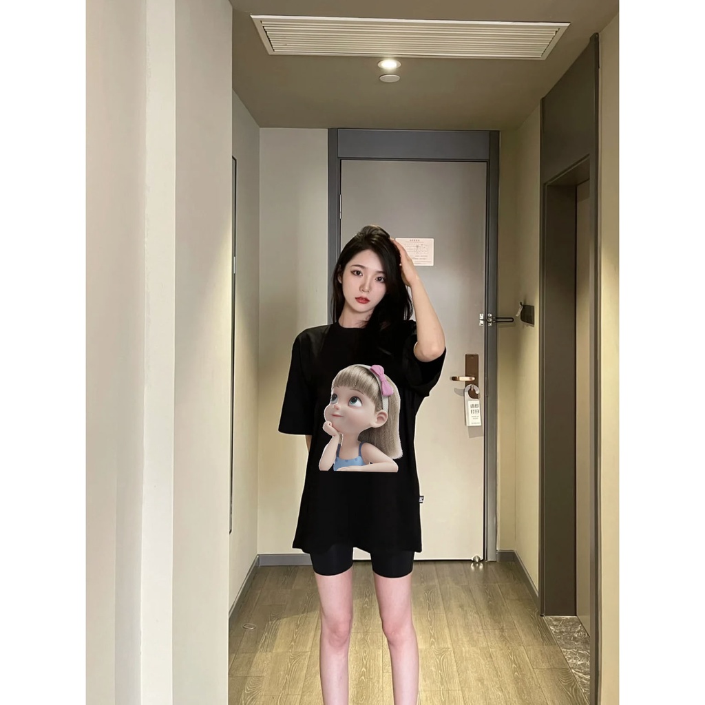 Áo thun nữ form rộng đẹp tay lỡ kiểu hàn quốc chất vải cotton mềm mịn AT253 Miucho in hoạ tiết_thumbnail_8