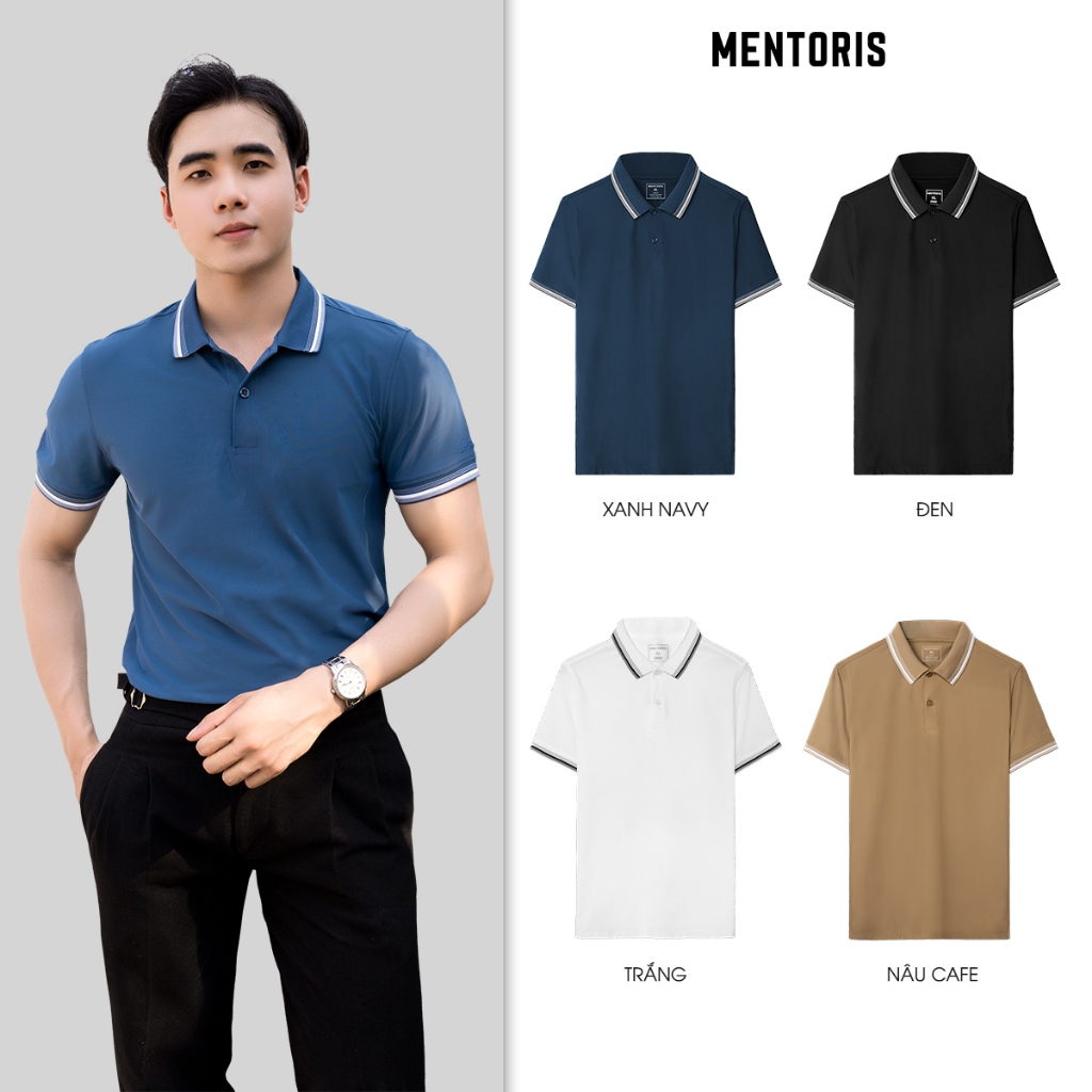 Áo Polo cổ bẻ  Nam Cao Cấp Mentoris, công nghệ khử mùi chống nhăn hiệu quả, khả năng thấm hút tốt, nhanh khô MPL34