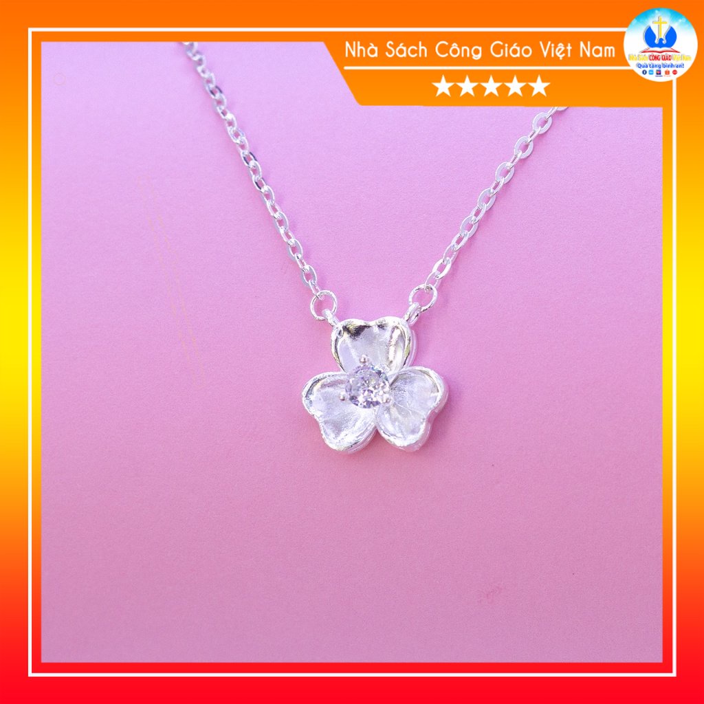 Dây chuyền bạc mặt cỏ ba lá N04 Quà tặng sinh nhật, bạn gái, bạn bè, người thân ý nghĩa