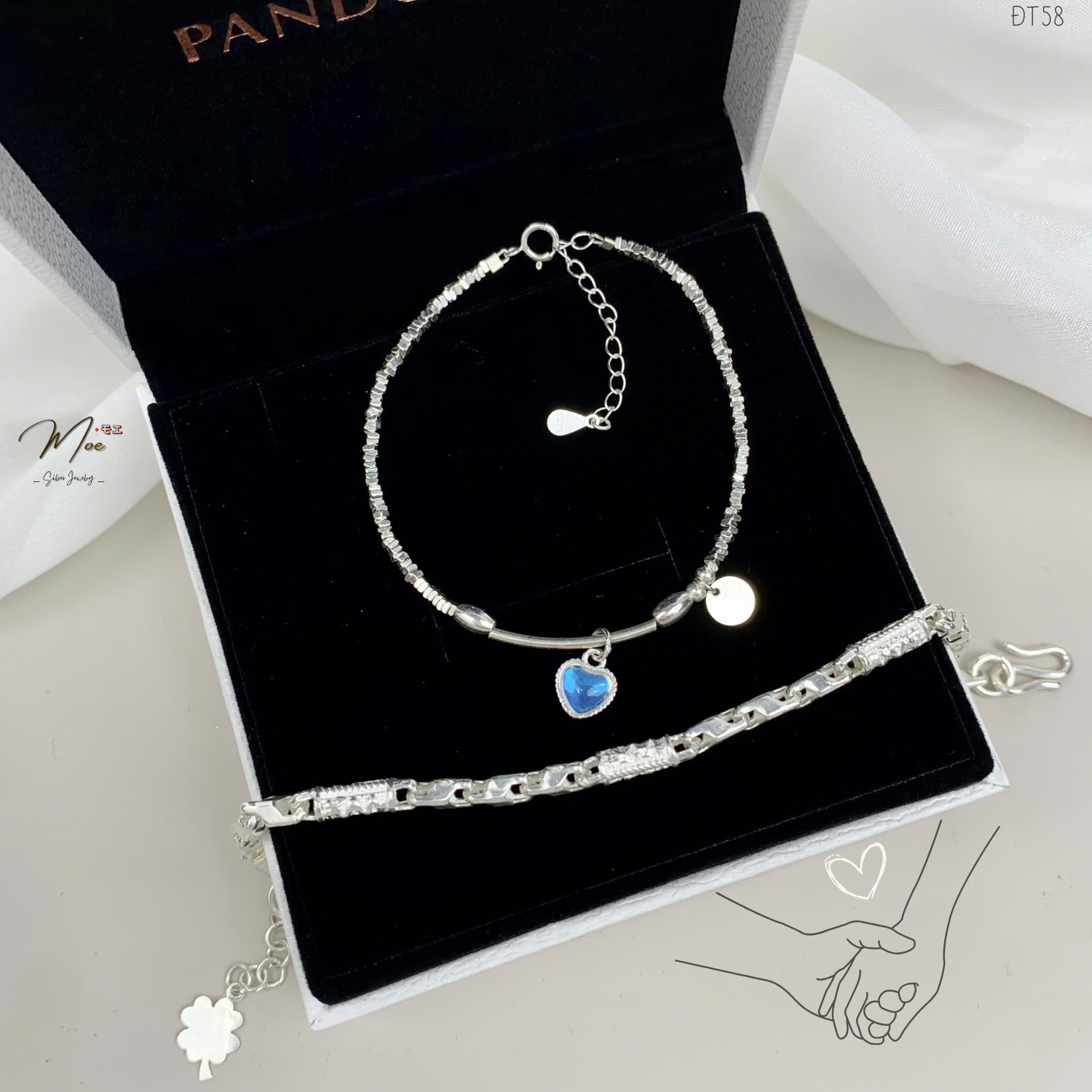 ĐT58 - Lắc tay đôi Trái tim đại dương & ống đốt chạm rồng_thumbnail_2