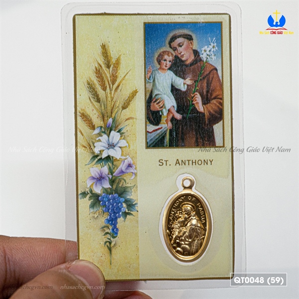 Thẻ cầu nguyện Italy hình Thánh Anton 2_thumbnail_2