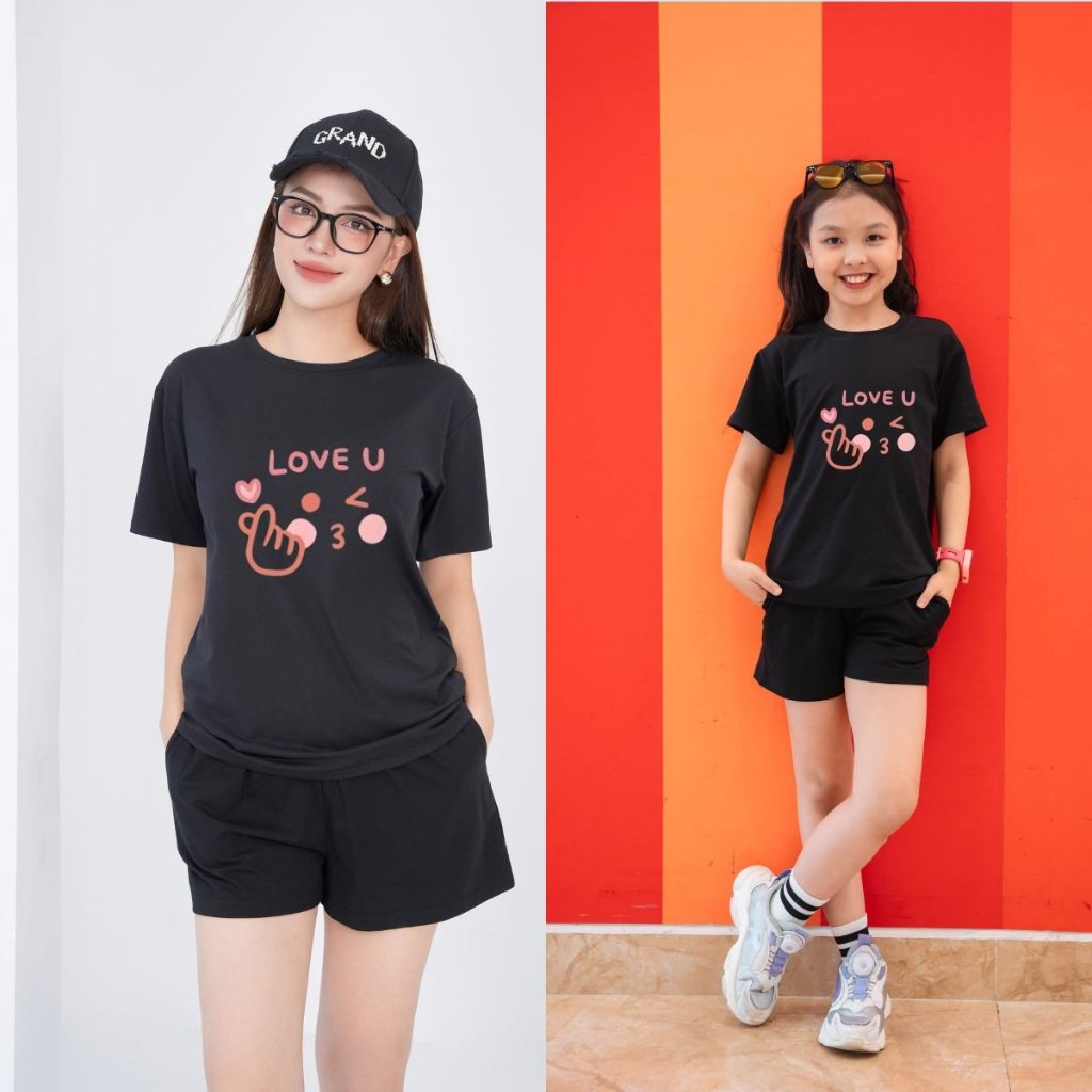 Set đồ đôi mẹ và bé in hình nhiều mẫu - Loza G0164_thumbnail_1