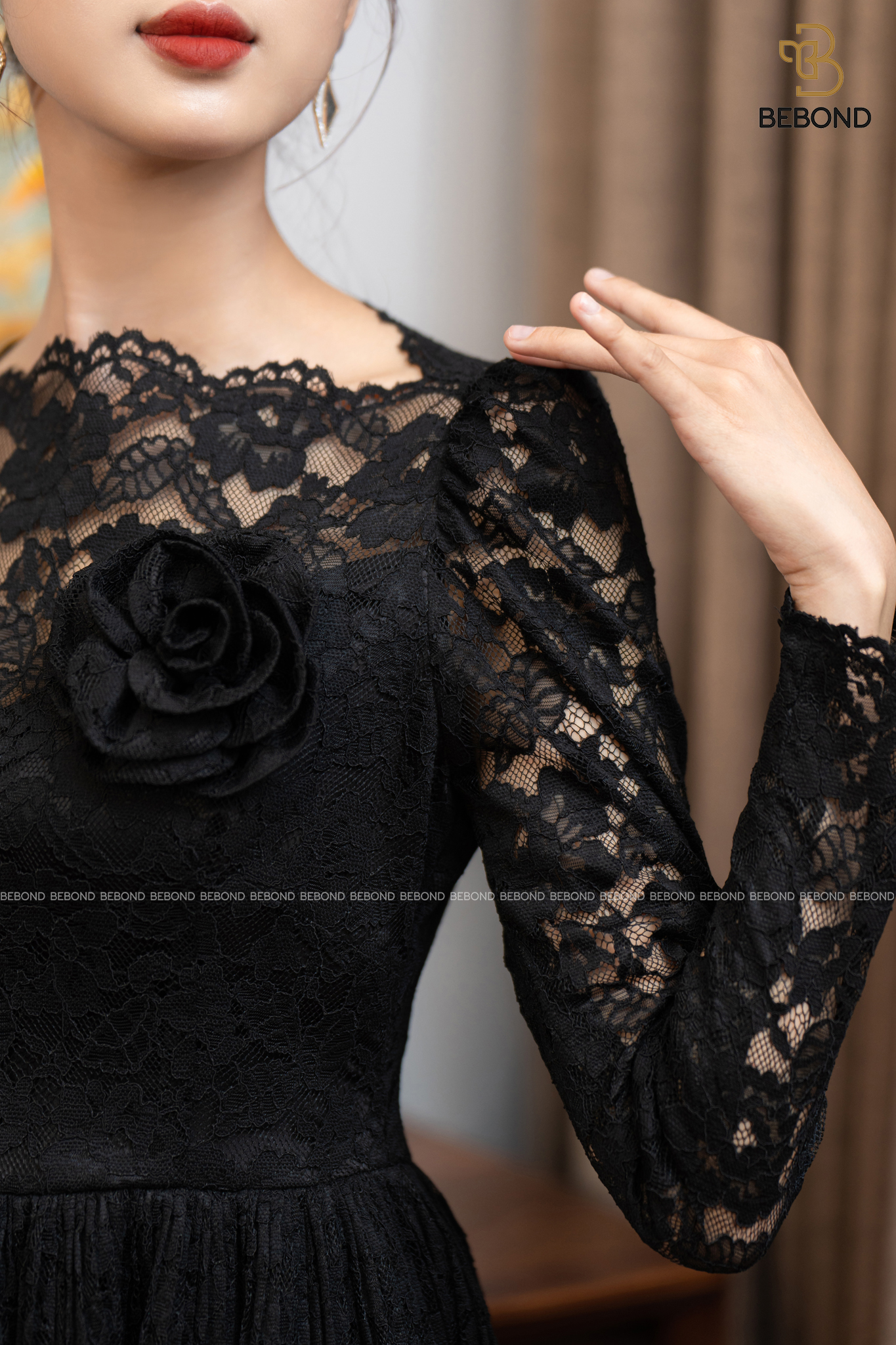 Đầm ren xếp ly cổ thuyền- Rowena Dress_thumbnail_3