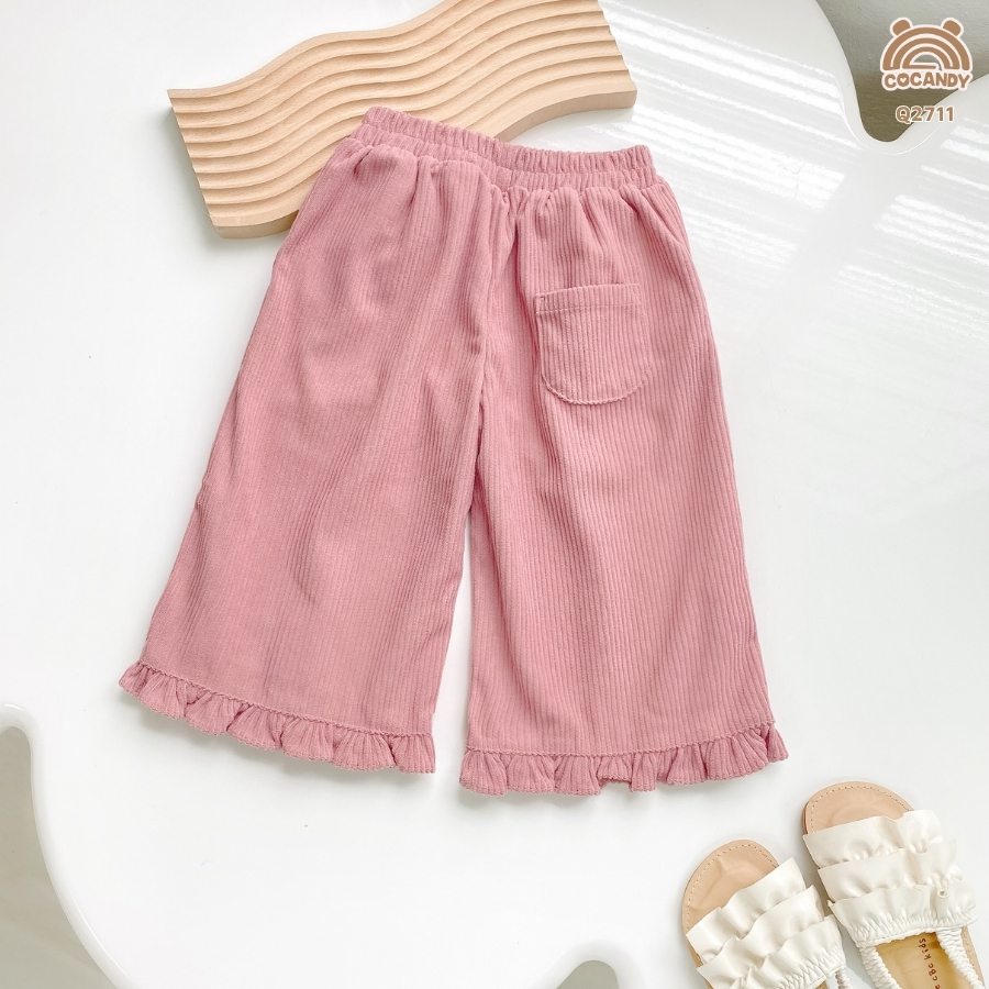 Quần dài nhung HỒNG gấu nhún bèo_thumbnail_2