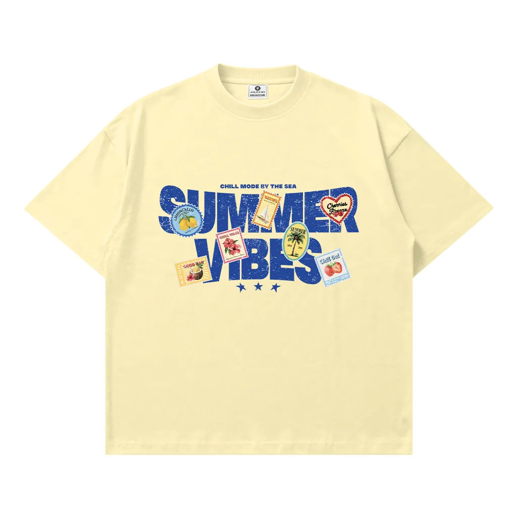 Áo thun boxy nam nữ summer vibes Miucho 3448