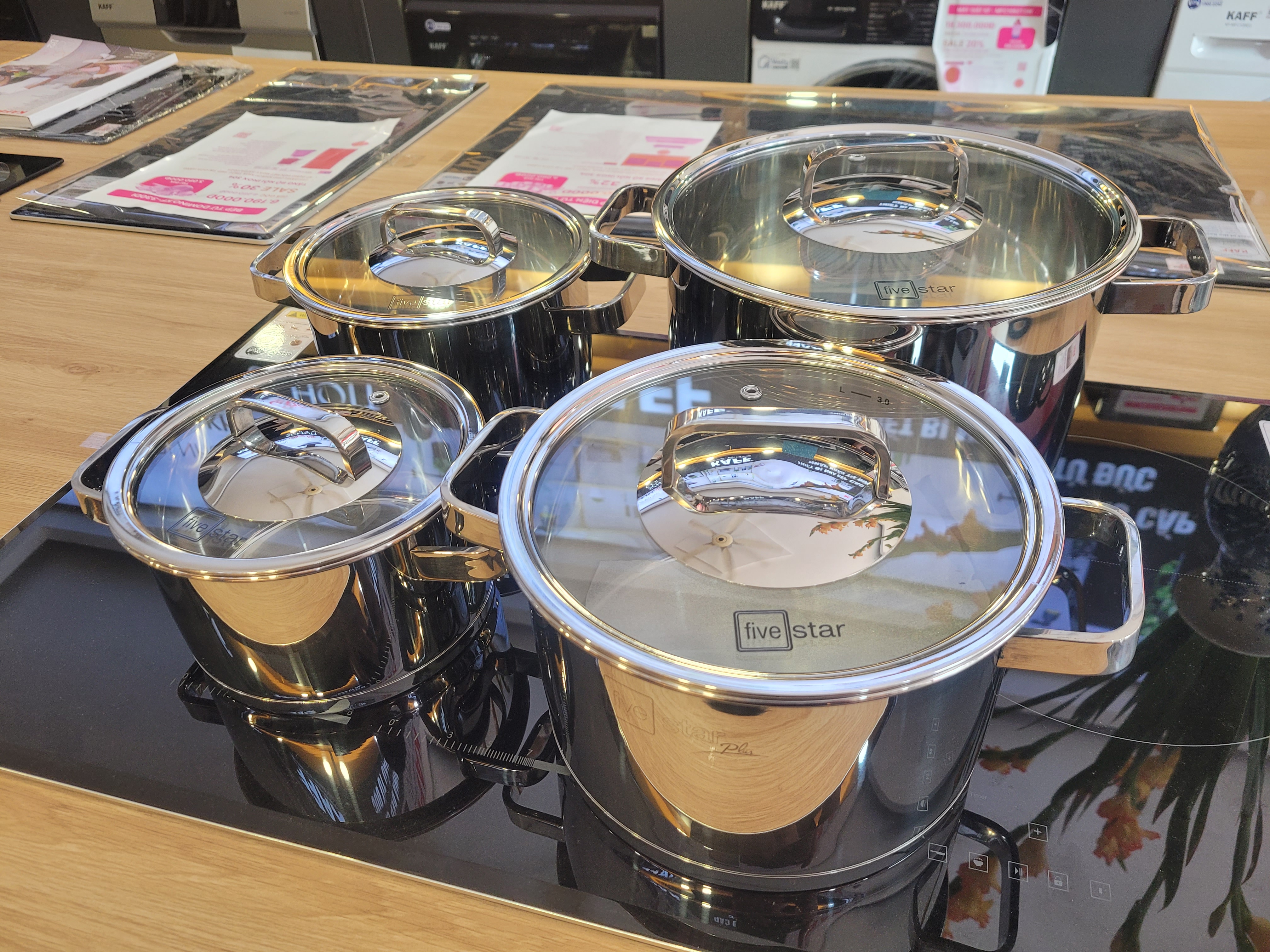 Bộ 4 nồi Inox 3 đáy Fivestar thân Cool FSB4007 nắp kính_thumbnail_6