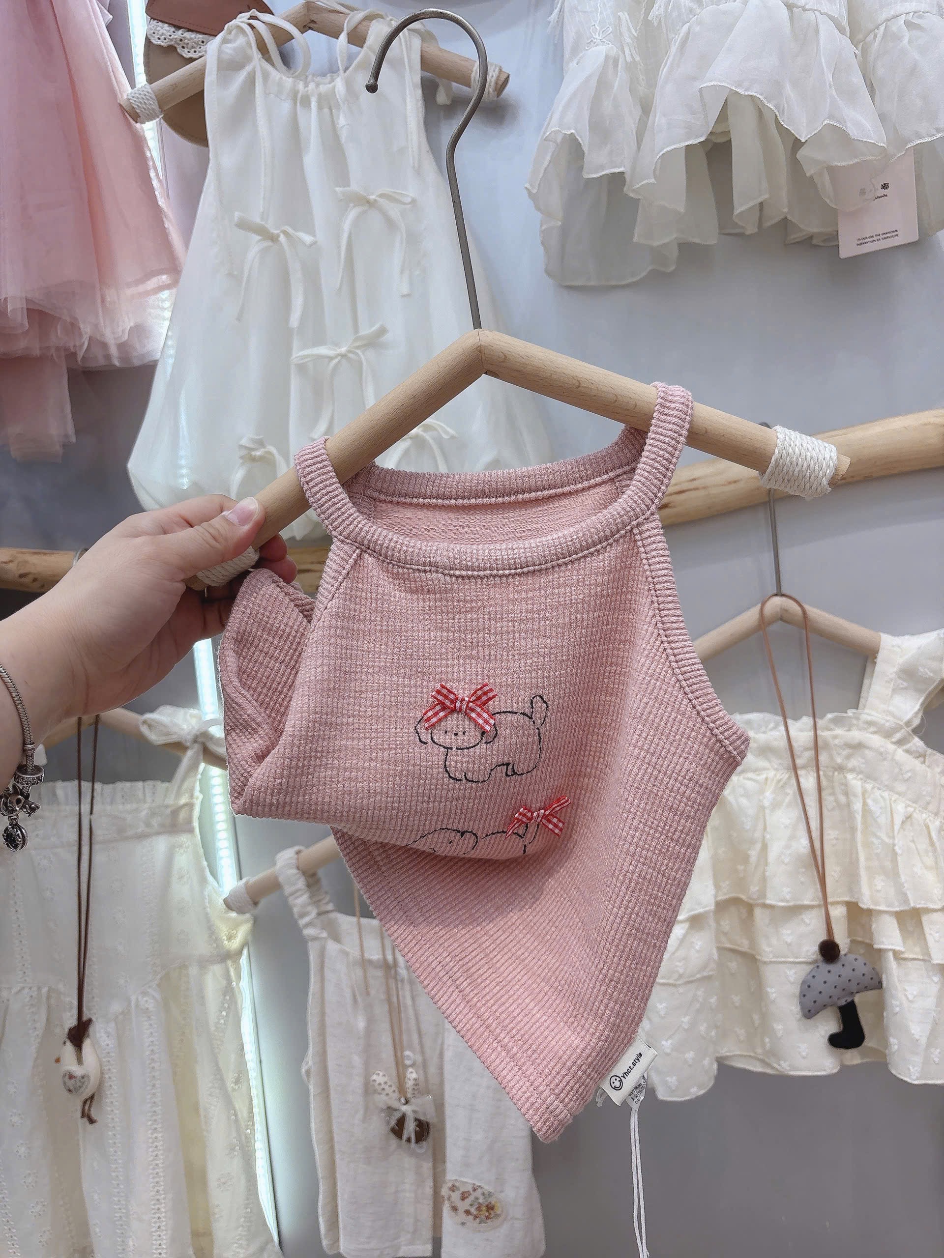 A70 Áo yếm dây 2 con cún nơ_thumbnail_0