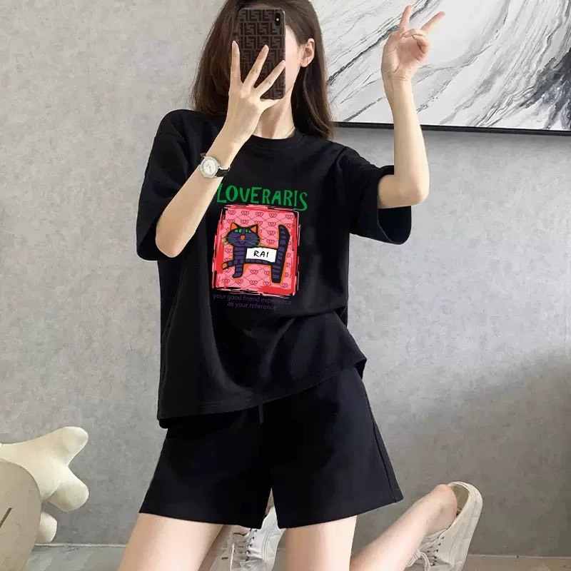 [Form Rộng] Đồ bộ nữ mùa hè - Set đồ nữ gồm áo thun+quần đùi cotton -  LOZA G0257_thumbnail_2