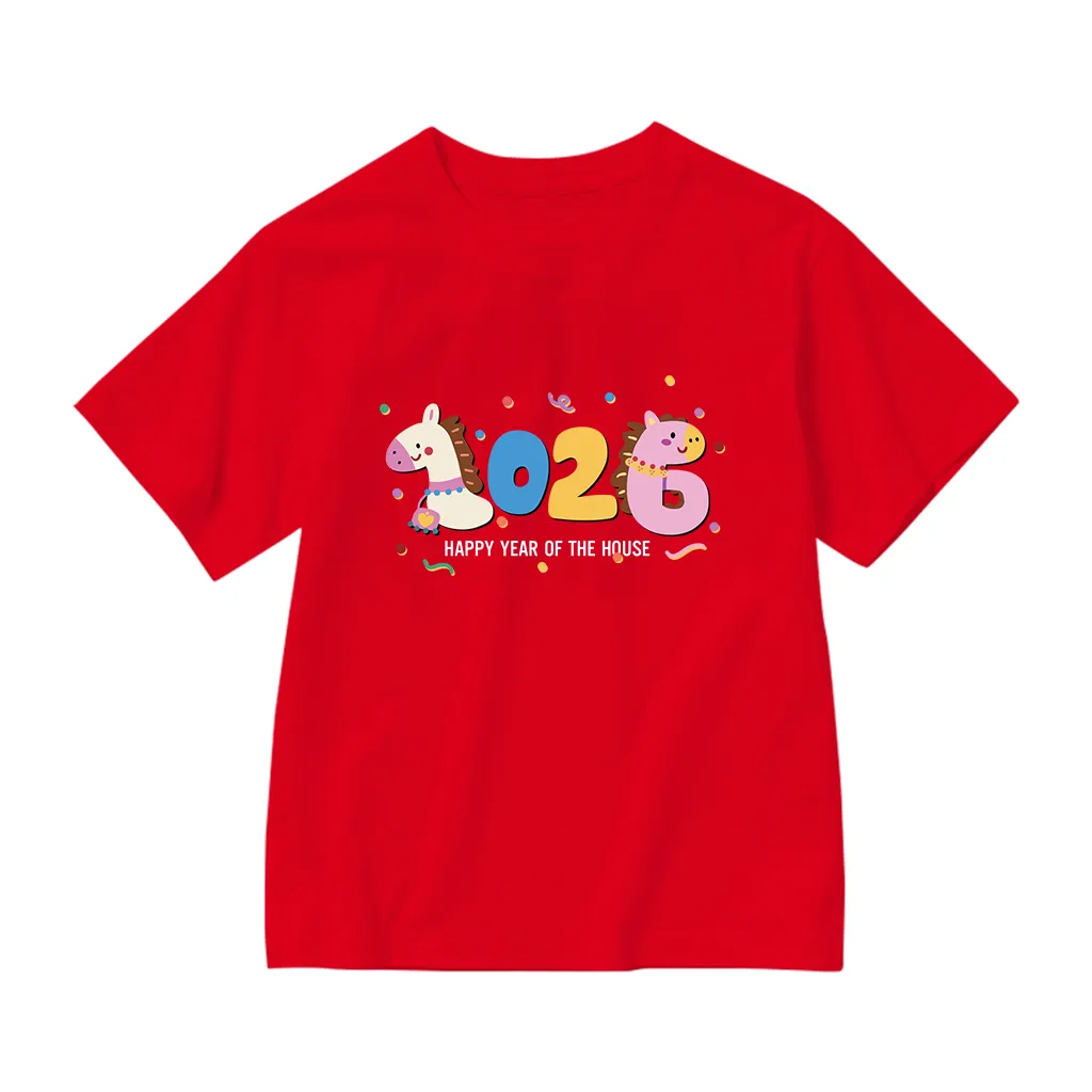 Áo thun bé trai bé gái Tết 2026 Kado vải cotton thoáng mát mềm mại 2953_thumbnail_11