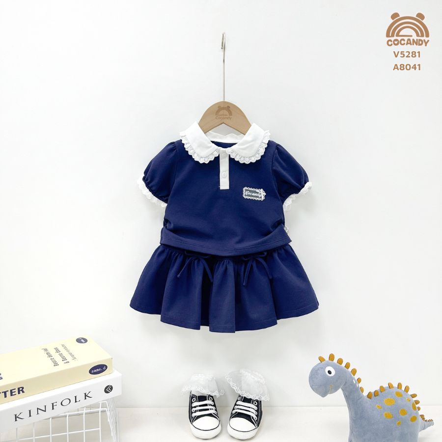 Chân váy XANH THAN xếp ly phối nơ_thumbnail_1