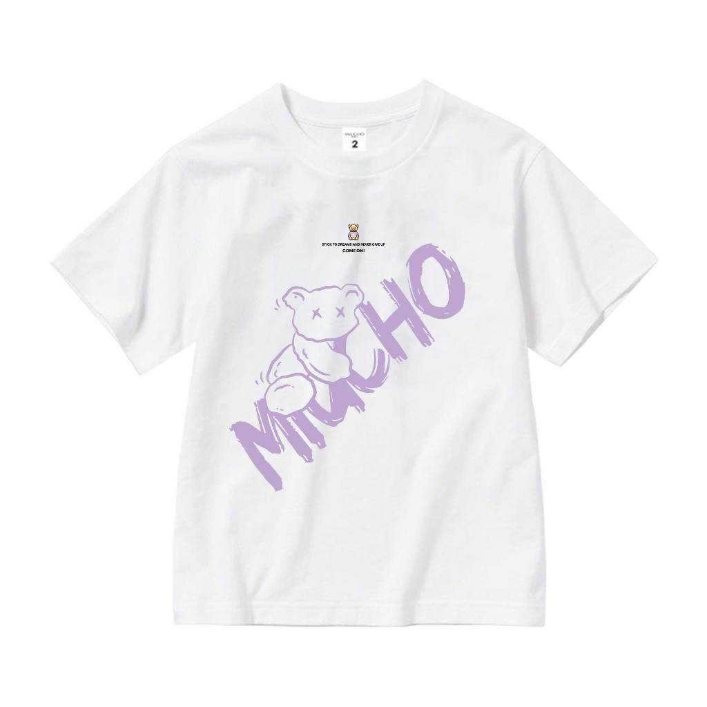 Áo thun cho bé gái form rộng AED1101 Miucho Kid tay ngắn vải cotton cổ tròn in mix_thumbnail_0