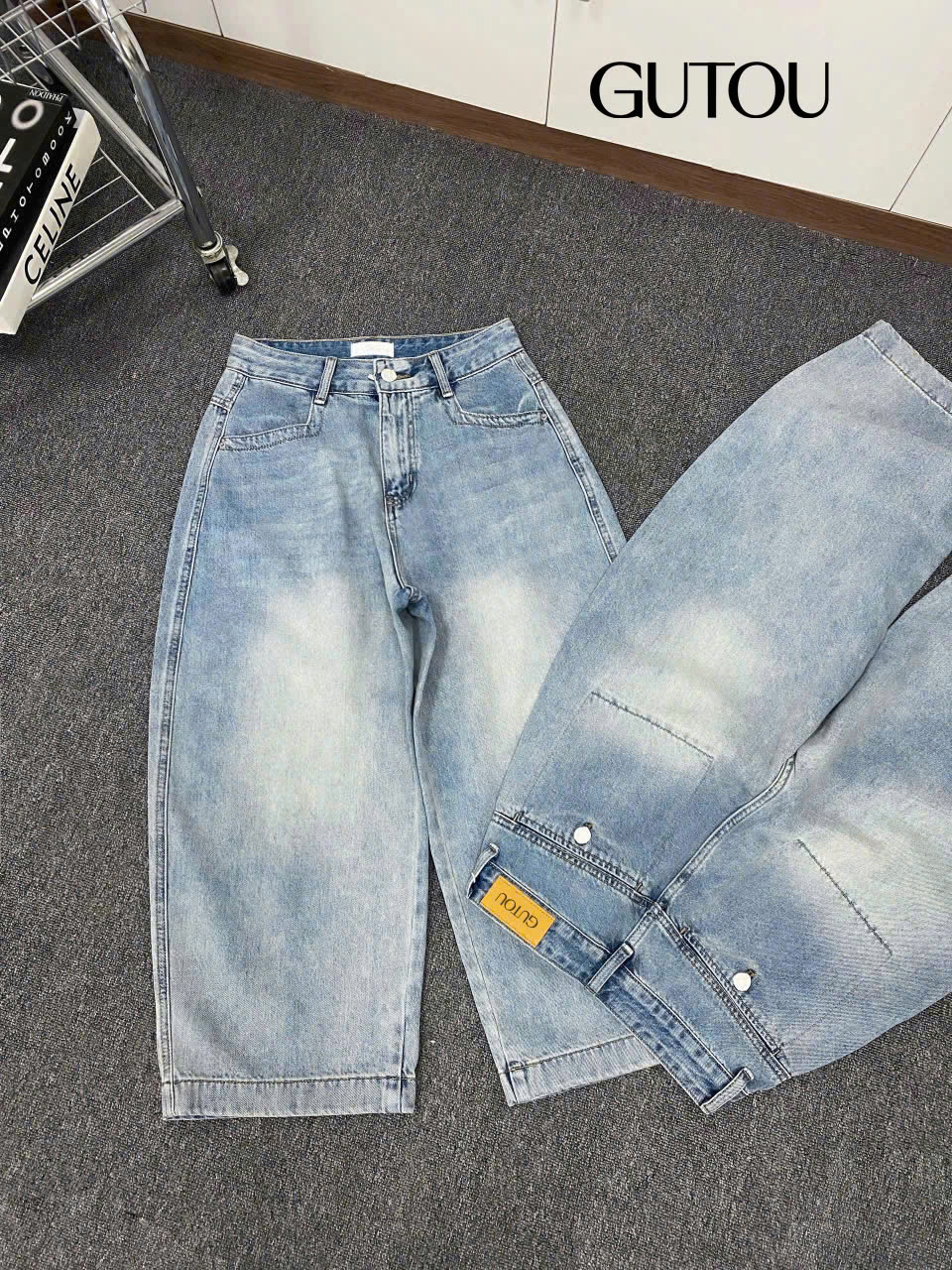 [ GUTOU ] Quần Jean Ngố Basic Dáng Suông_thumbnail_4