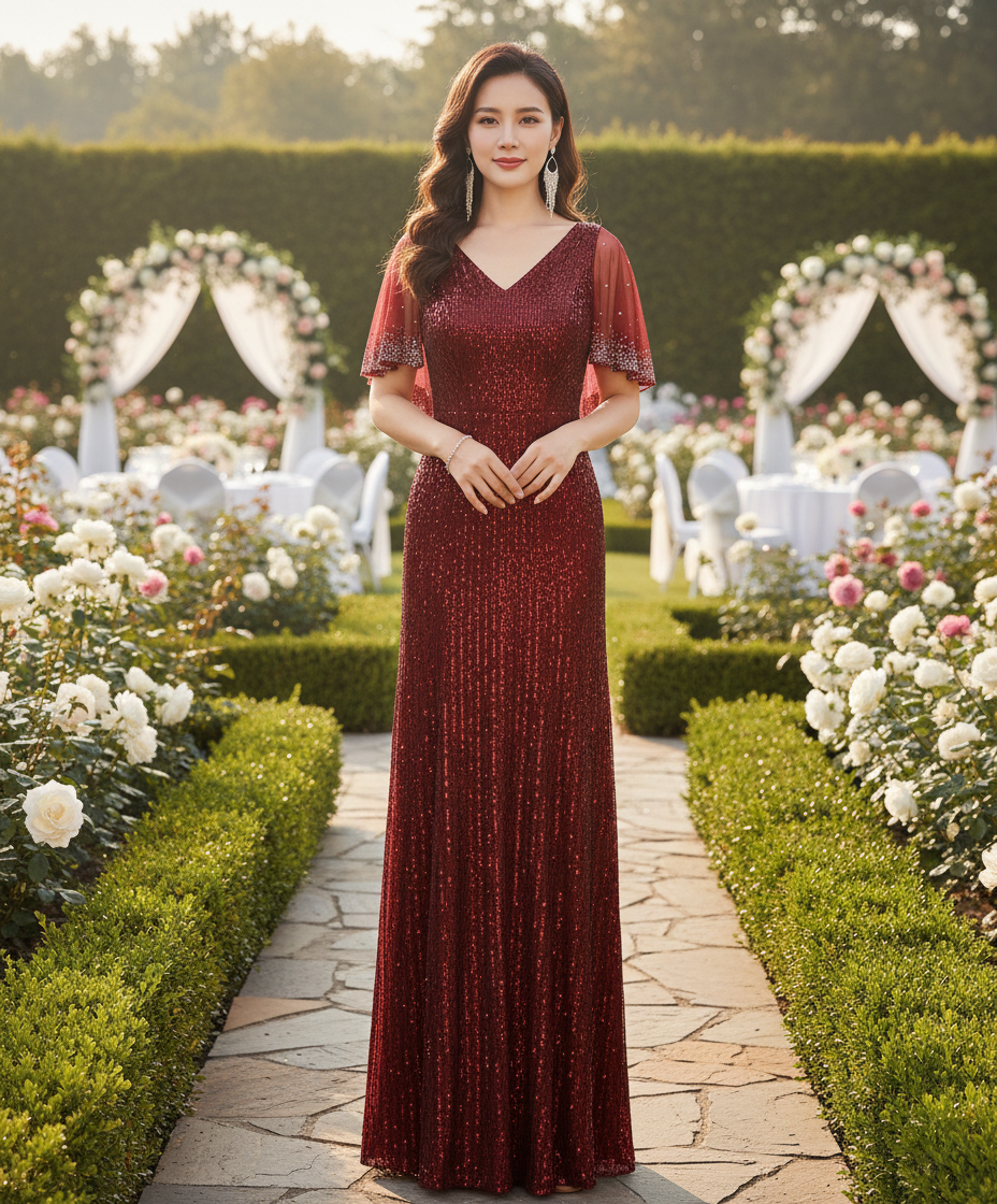 Đầm dự tiệc dạ hội sequin kim sa phối lưới đá_thumbnail_8