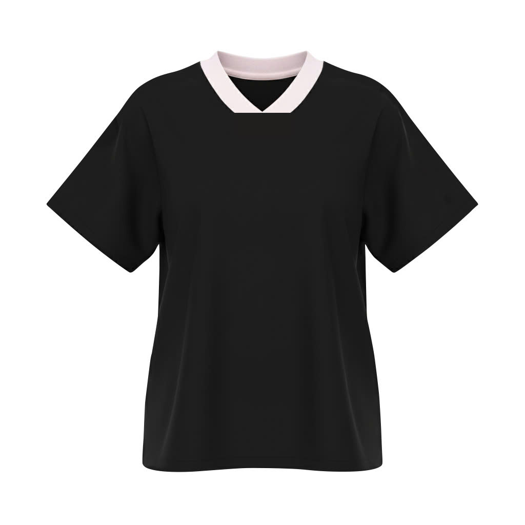 Áo baby tee thể thao Jersey phối cổ tim trơn Miucho thoáng mát tôn dáng_thumbnail_7