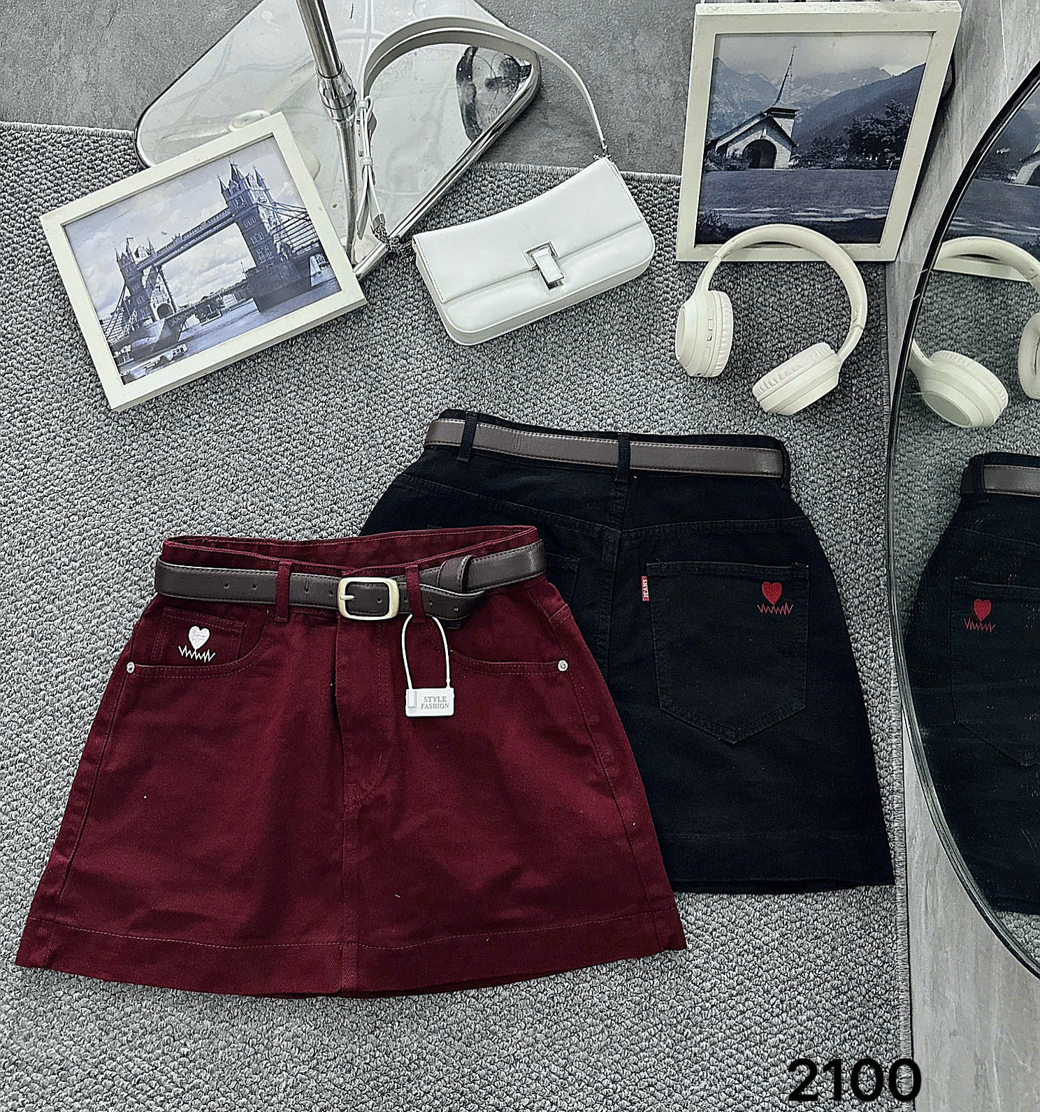 Chân váy kaki jean dáng A bigisize JV2100( KAKI) dành cho nàng béo mập từ 55-90kg_thumbnail_5