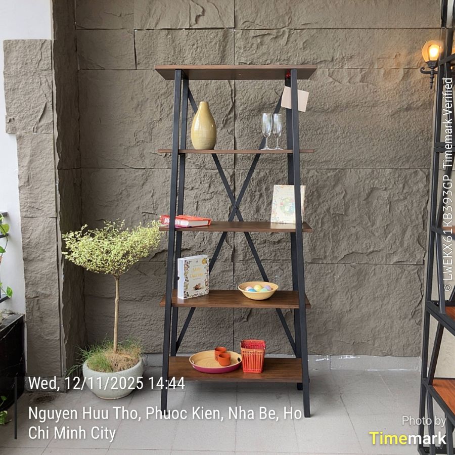 KỆ TRANG TRÍ 4 TẦNG CHỮ A INSPIRE Q MÀU NÂU_thumbnail_3