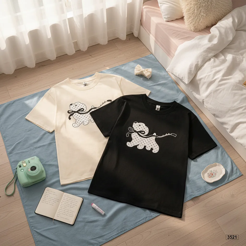 Áo baby tee form vừa hình cún nhiều màu Beezy 3521_thumbnail_7