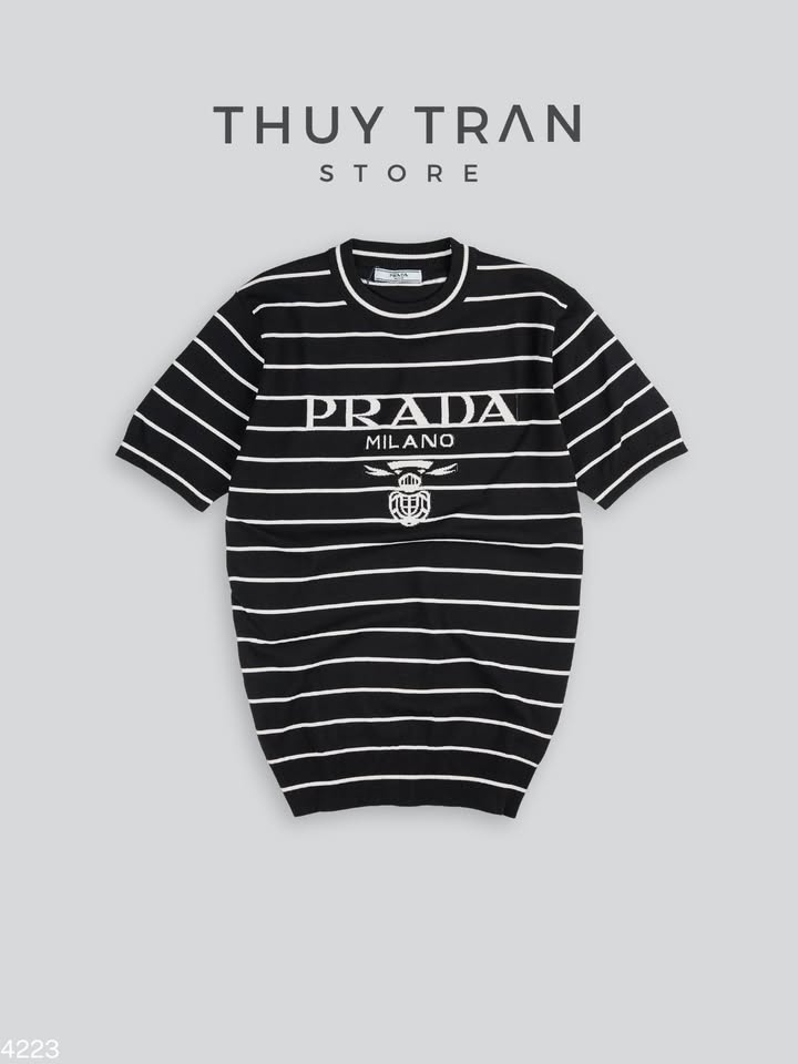 Áo len cộc tay Prada