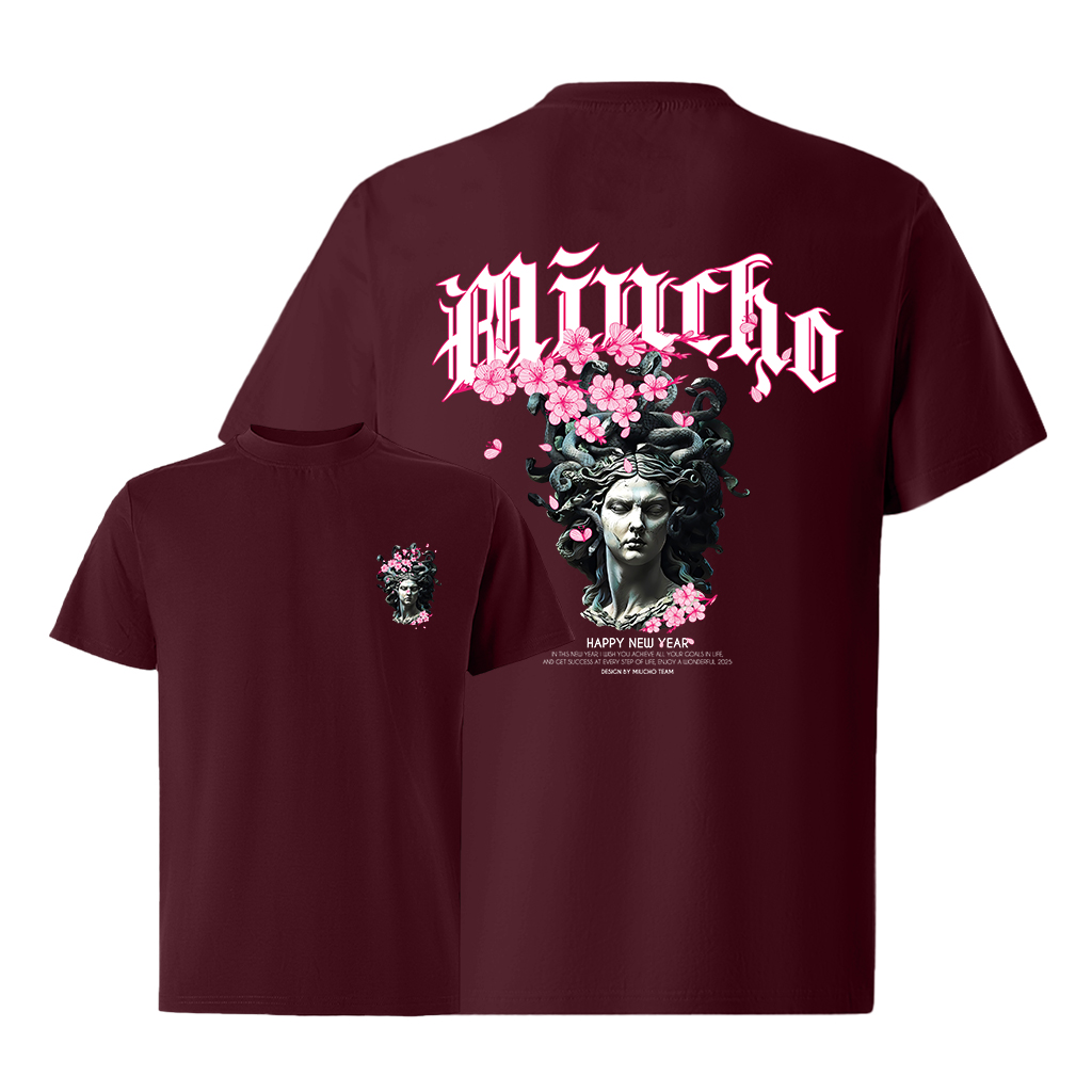 Áo phông tết form rộng cổ tròn vải cotton 4c co giãn thoáng mát 1824 Miucho Iconic in graphic_thumbnail_15