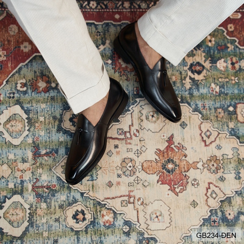 GB234 - Giày Nam Lười Da Bò Thời Trang Hàn Quốc Đế Cao Su Thoáng Khí_thumbnail_7