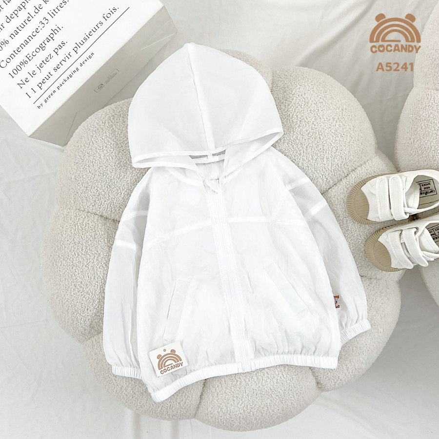 Áo khoác gió TRẮNG trơn