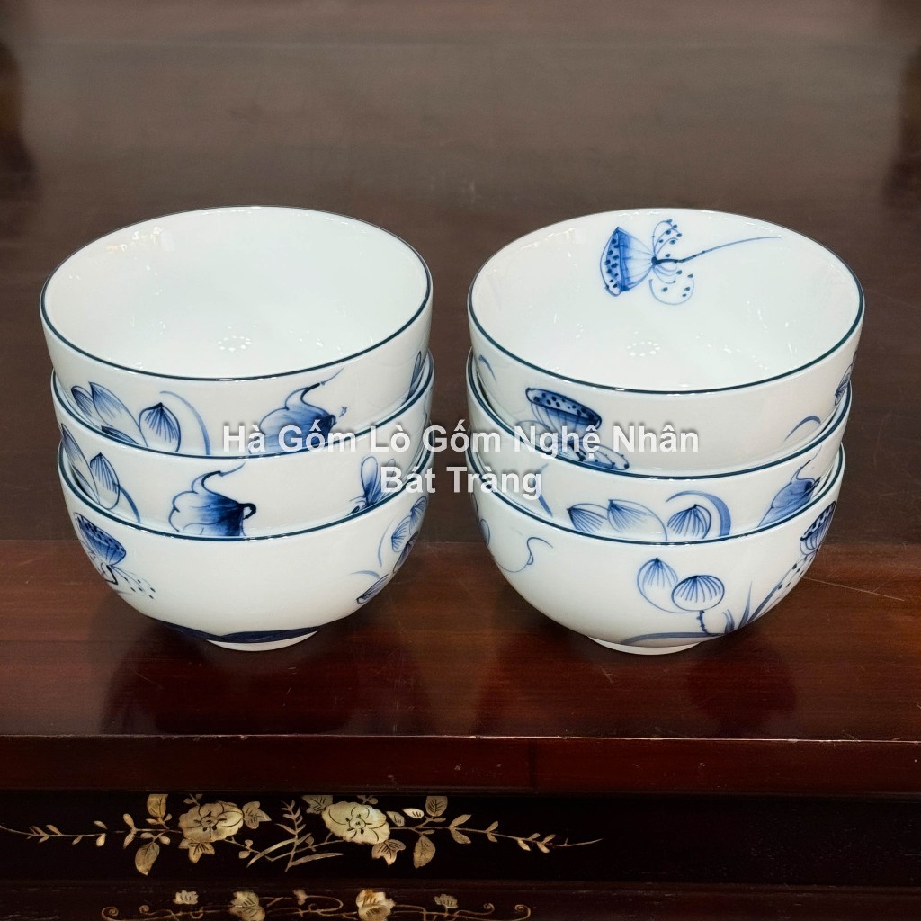 Bát Cúng, Bát Cơm MEN SEN CHÀM Đồ Thờ Bát Tràng Nghệ Nhân Chế Tác