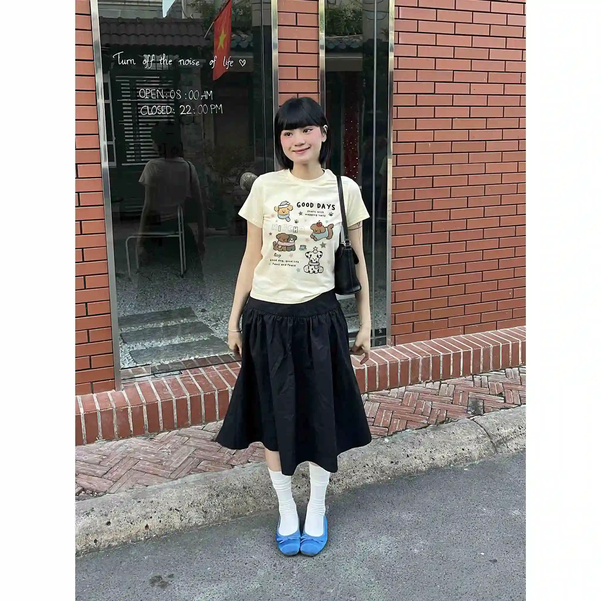 Áo baby tee nữ Miucho vải cotton 2 chiều dày dặn thoáng mát Good Days in mix nhiều màu 2739_thumbnail_3