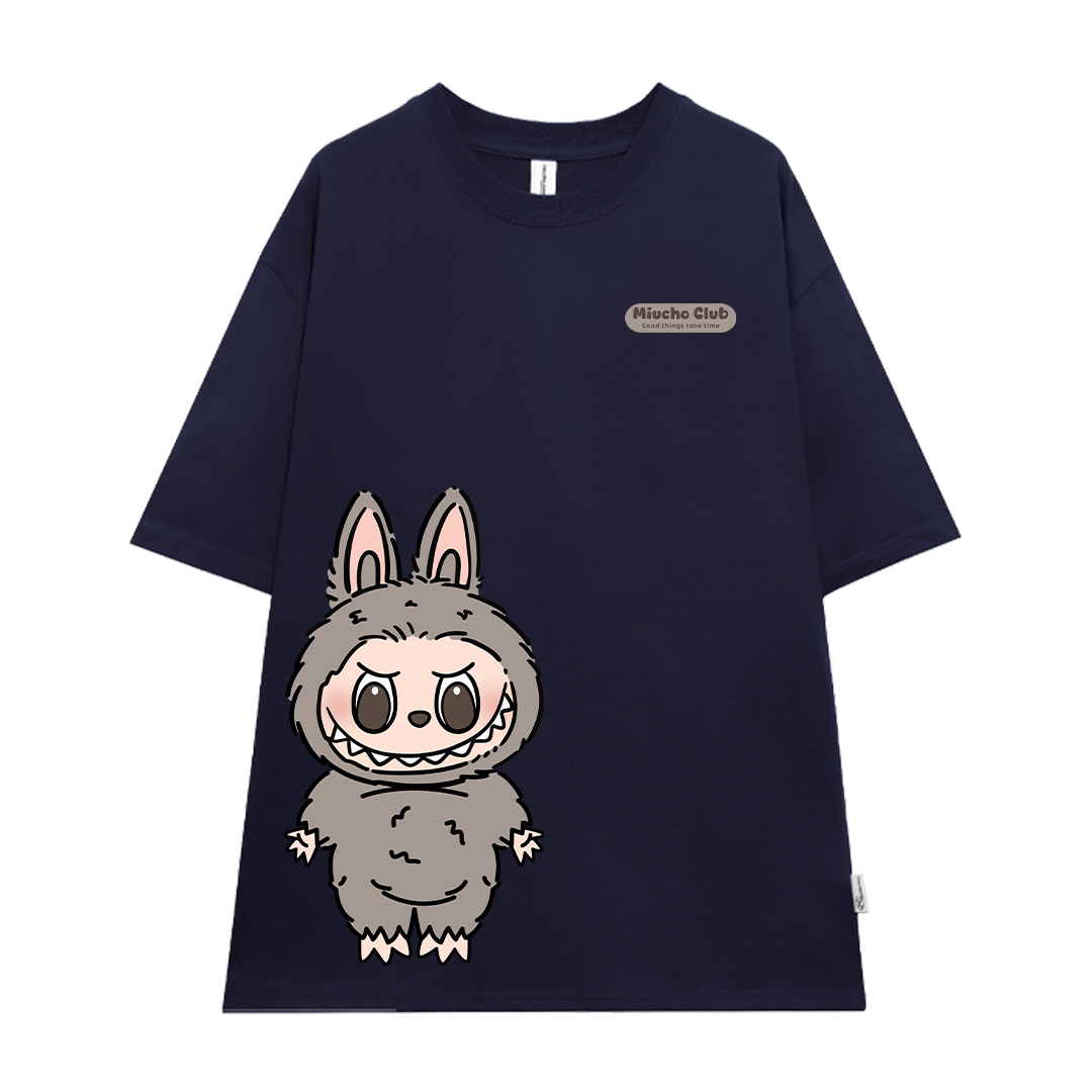 Áo thun labubu form rộng nhiều màu ATD1468 Miucho vải cotton cổ tròn in mix_thumbnail_8