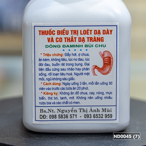 Thuốc điều trị viêm loét dạ dày và co thắt dạ tràng - Dòng Đa Minh Bùi Chu_thumbnail_3