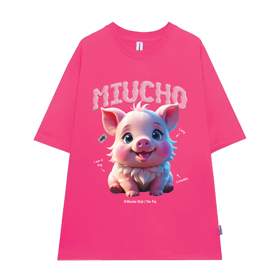 Áo thun form rộng 12 con giáp tuổi Hợi (tuổi heo) ATD1242 Miucho tay ngắn cổ tròn in mix_thumbnail_20