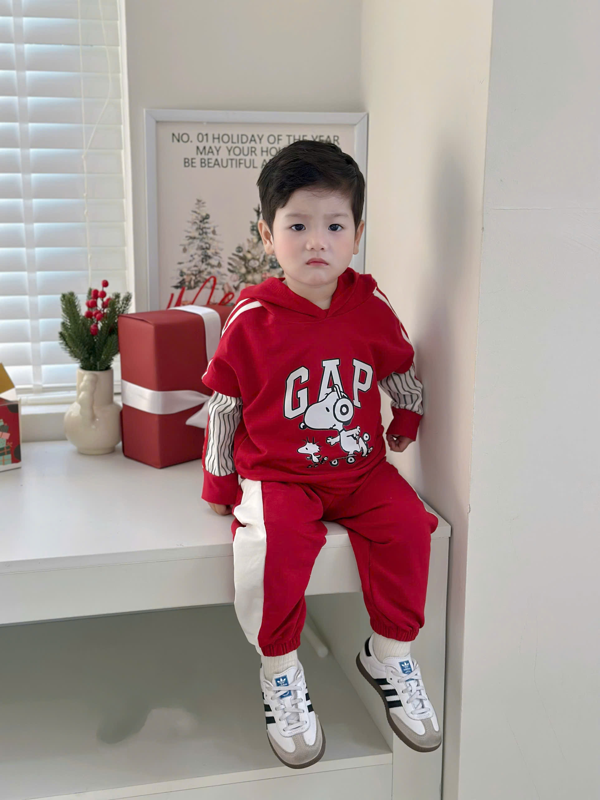 K91 SET 3CT TONE ĐỎ CÚN GAP- A112.09