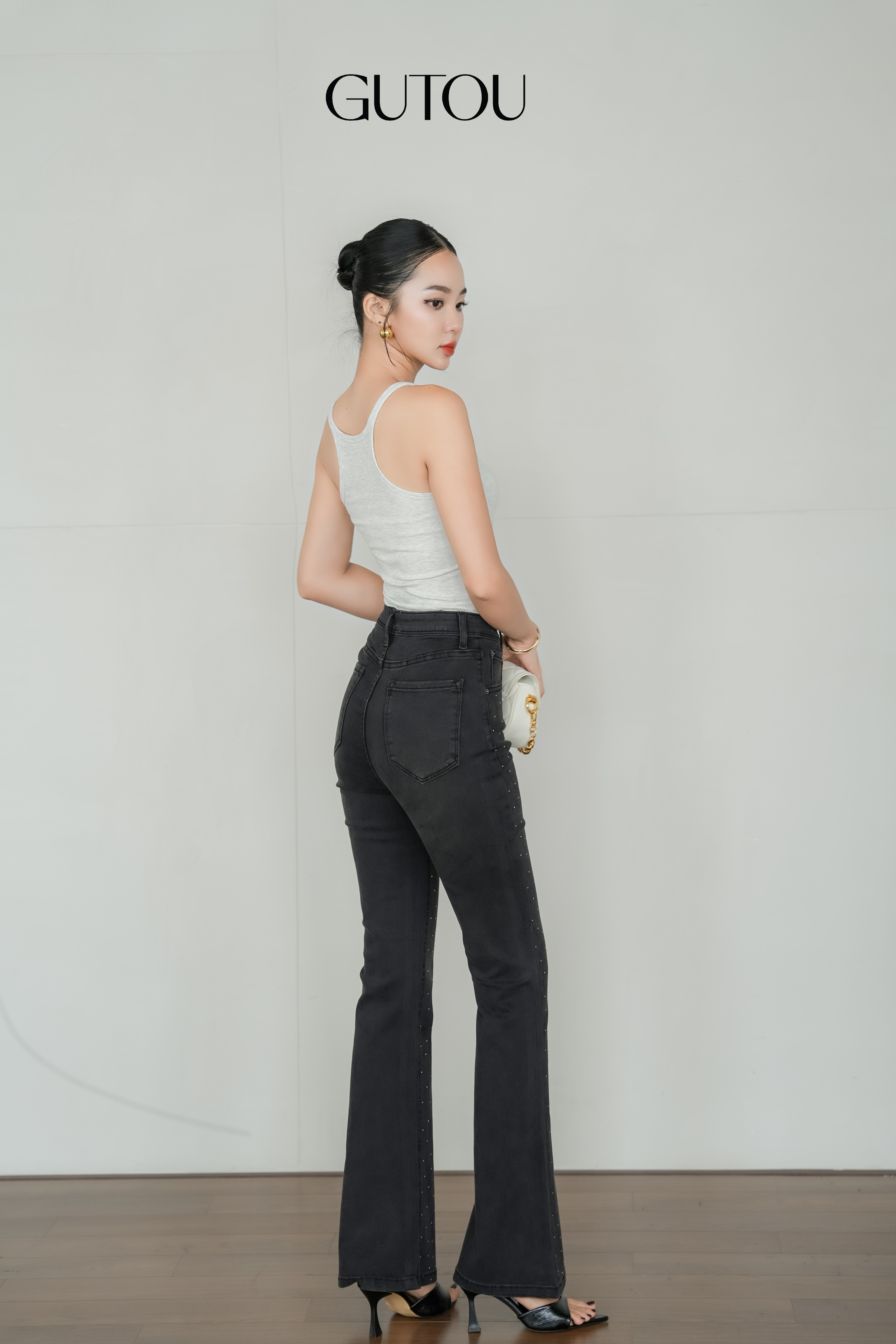 [GUTOU] Quần Jean Bass Đính Đá Crystal_thumbnail_6