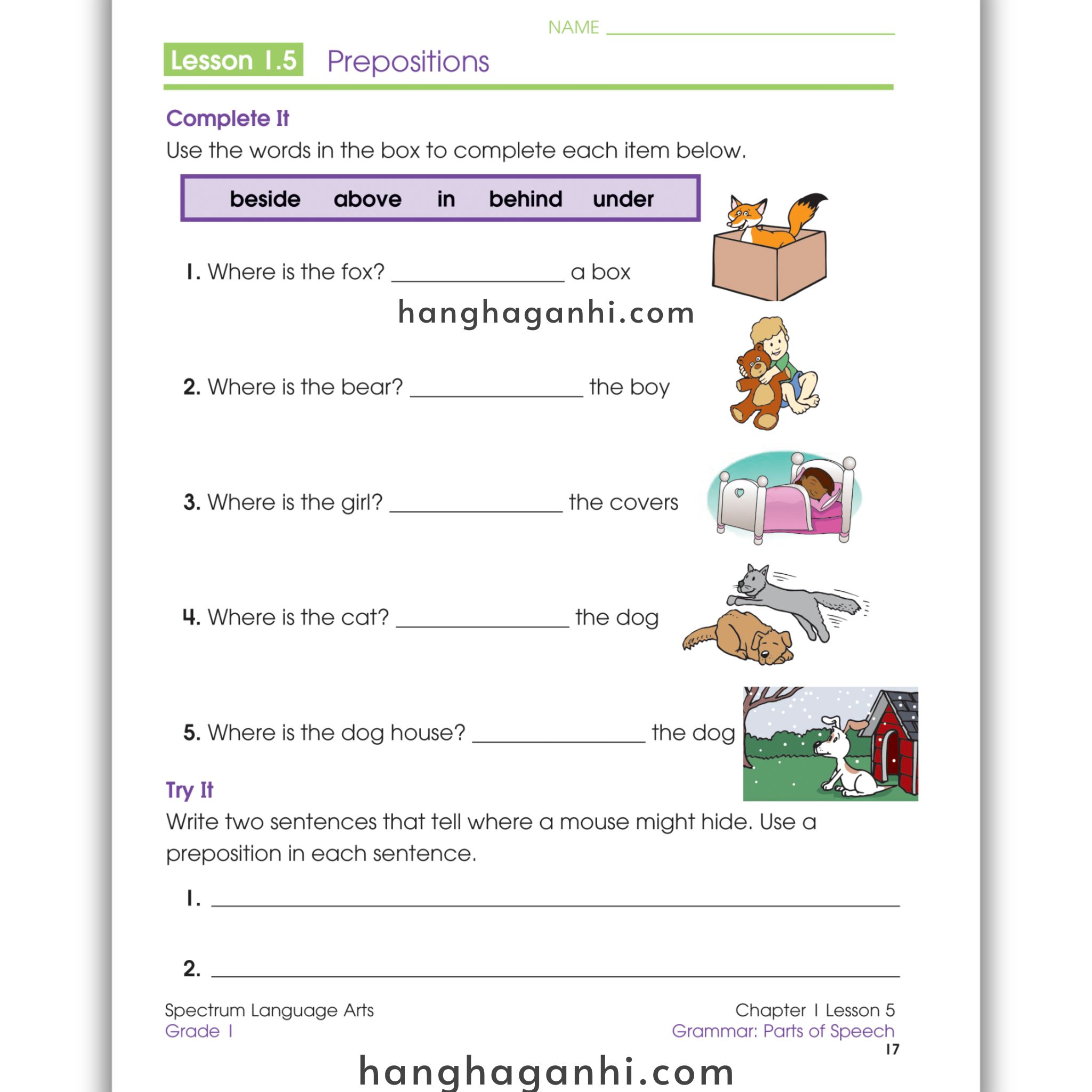 Sách Spectrum Language Arts Workbook Grade 1_thumbnail_5