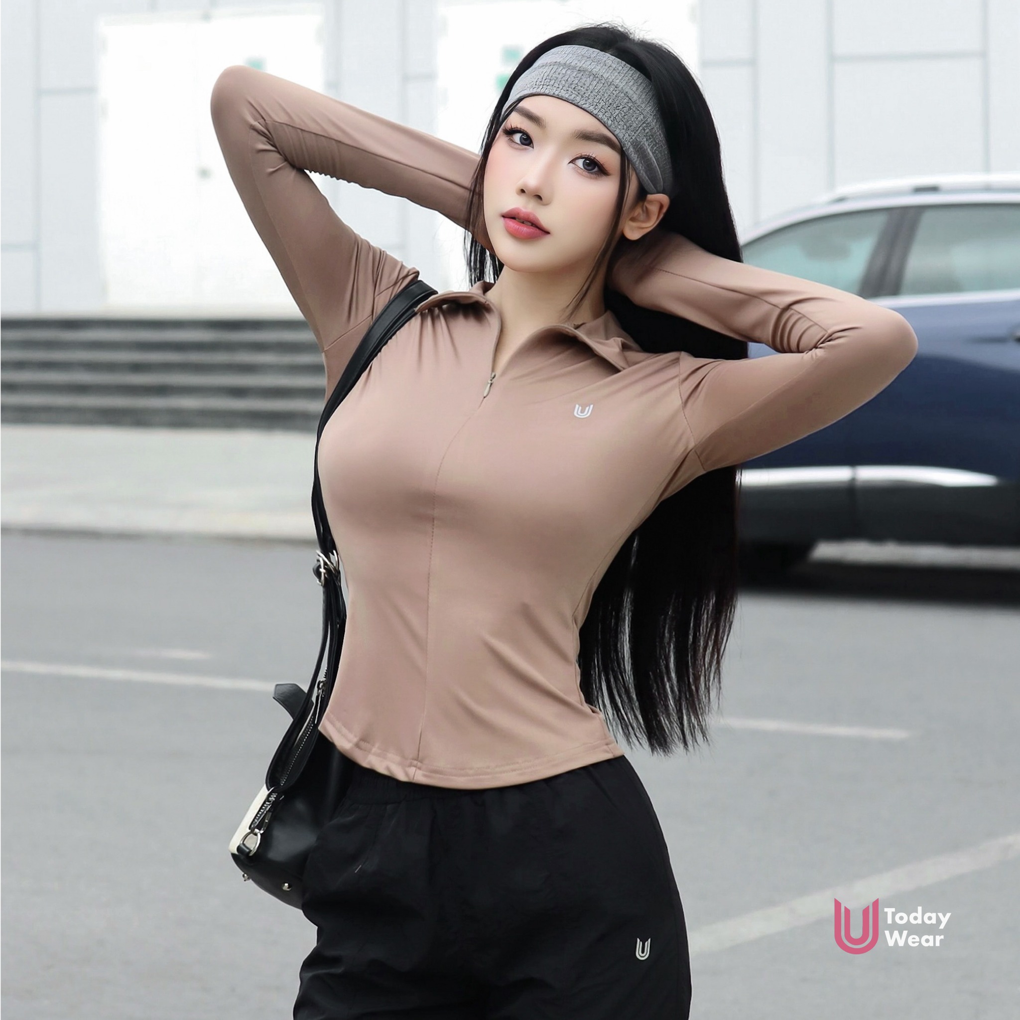 Áo thể thao nữ dài tay cổ polo có bigsize Jolie Long Top_thumbnail_14