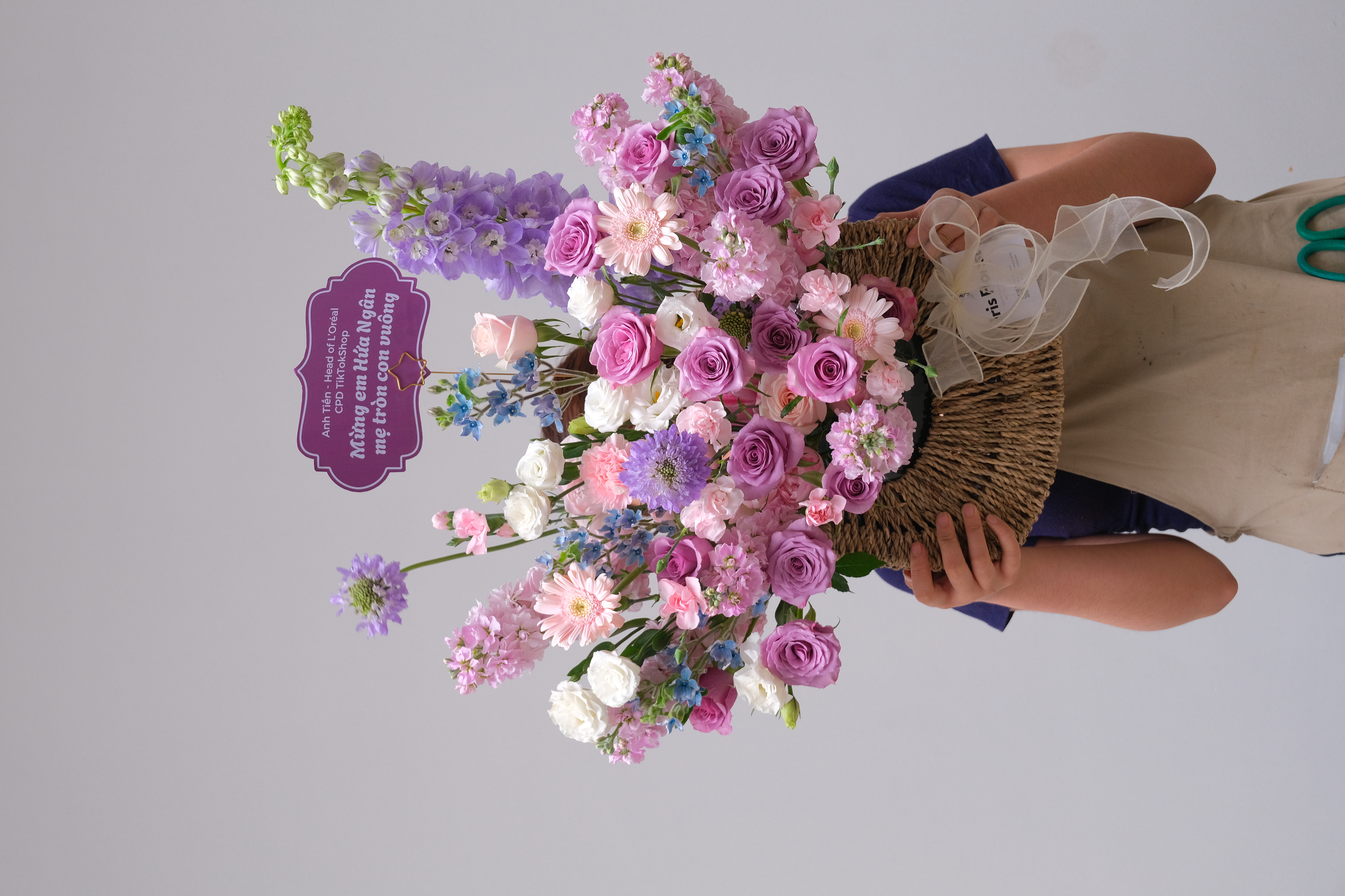 Giỏ mây bán nguyệt - Tone Tím - Size L_thumbnail_2